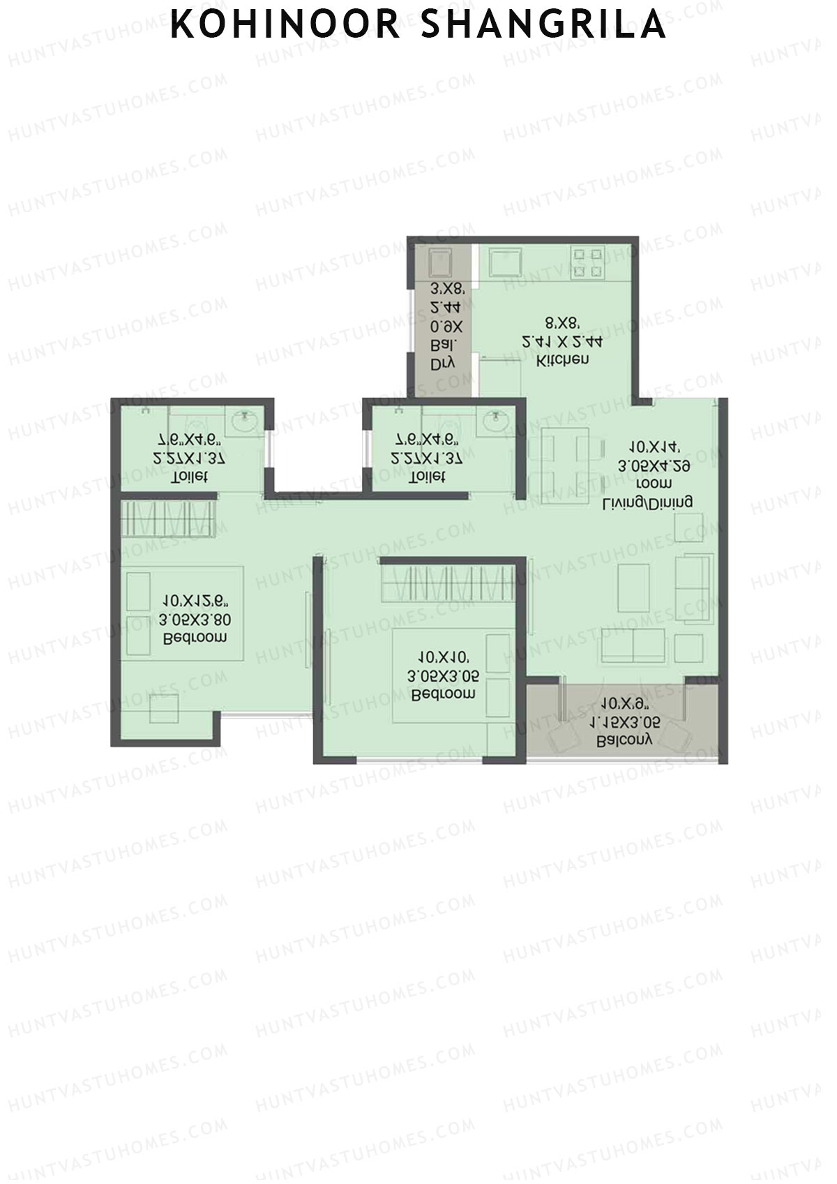 Kohinoor Shangrila Tower B Unit 6 Floor Plan
