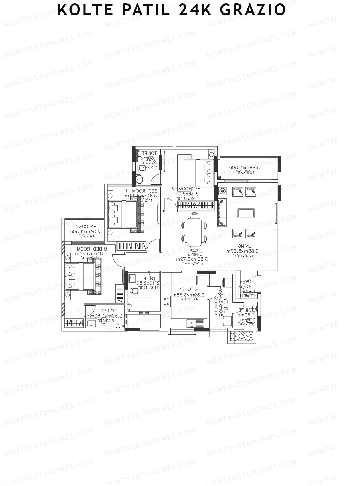 Kolte Patil 24K Grazio Tower A Unit 7  Floor Plan