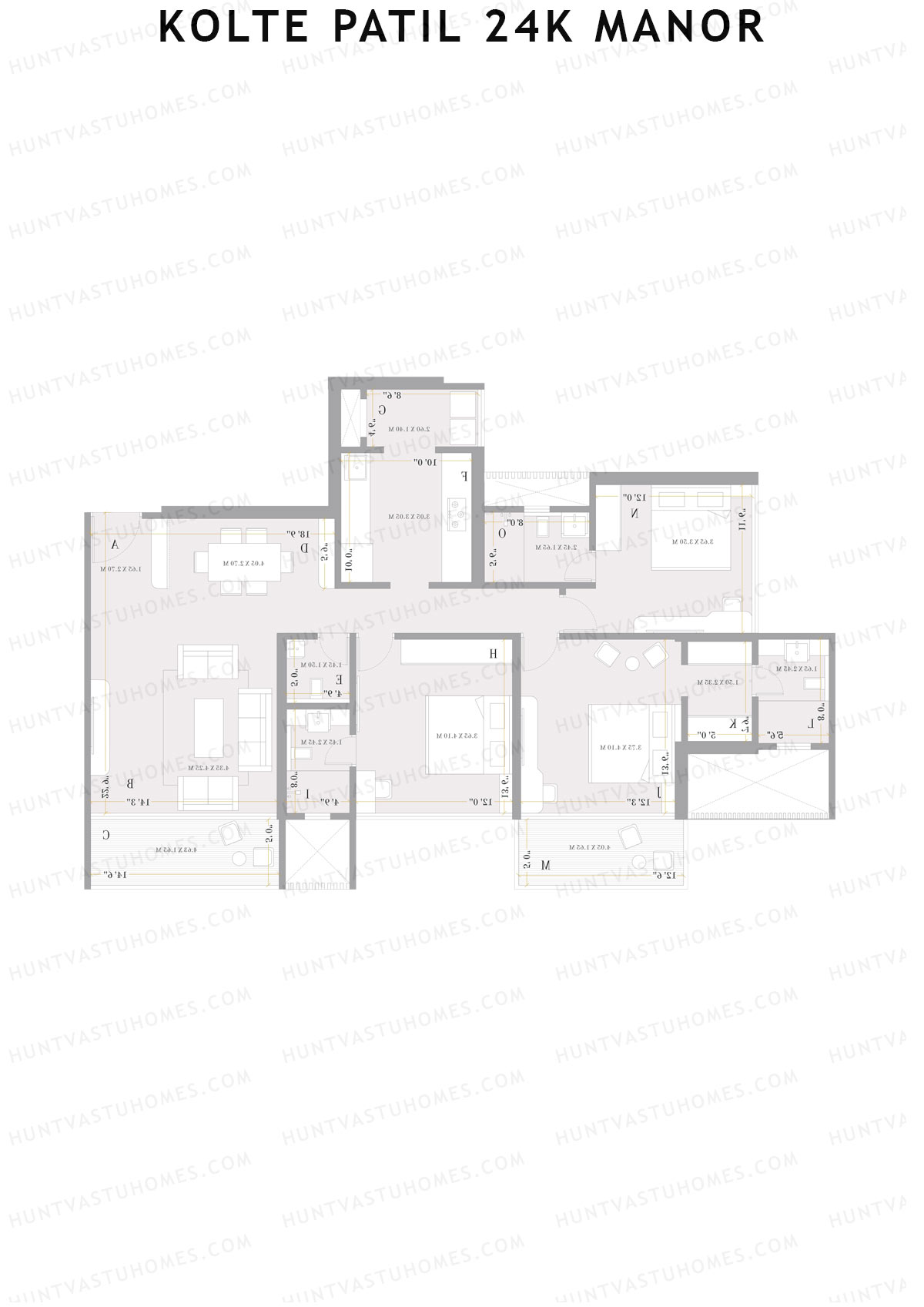 Kolte Patil 24K Manor Tower A Unit 3 (Type 2) Floor Plan