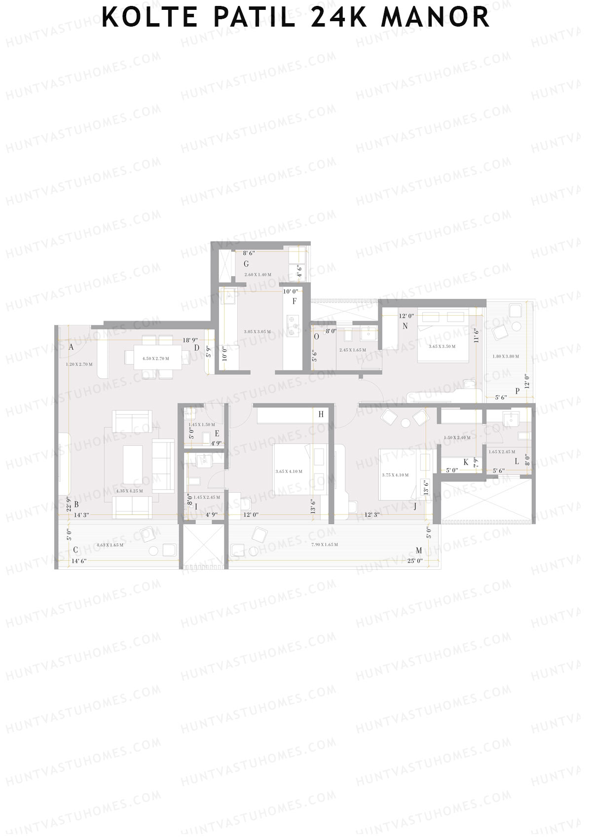 Kolte Patil 24K Manor Tower A Unit 3 (Type 2) Floor Plan