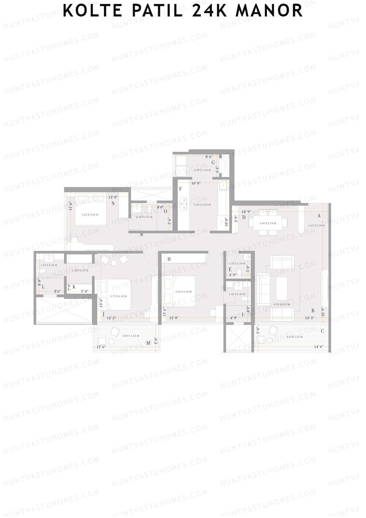 Kolte Patil 24K Manor Tower A Unit 4 (Type 2) Floor Plan