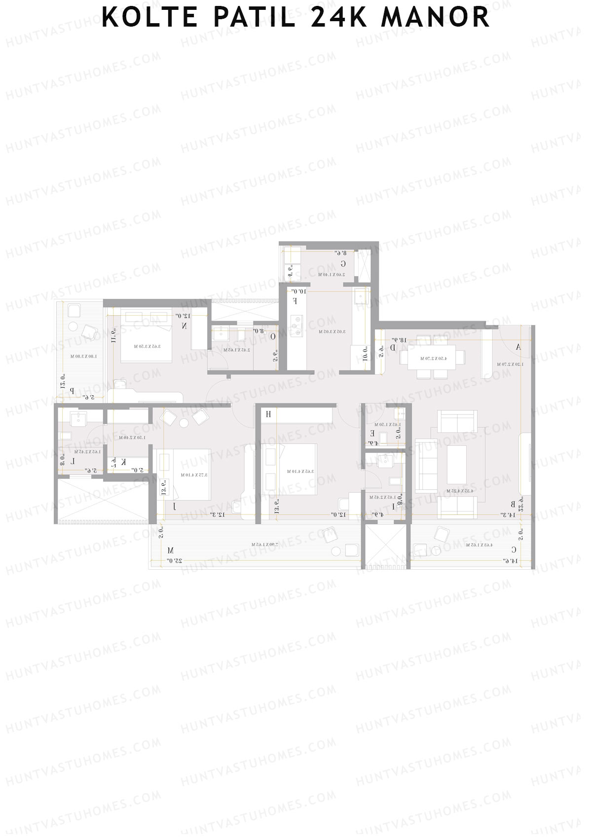 Kolte Patil 24K Manor Tower A Unit 4 (Type 2) Floor Plan