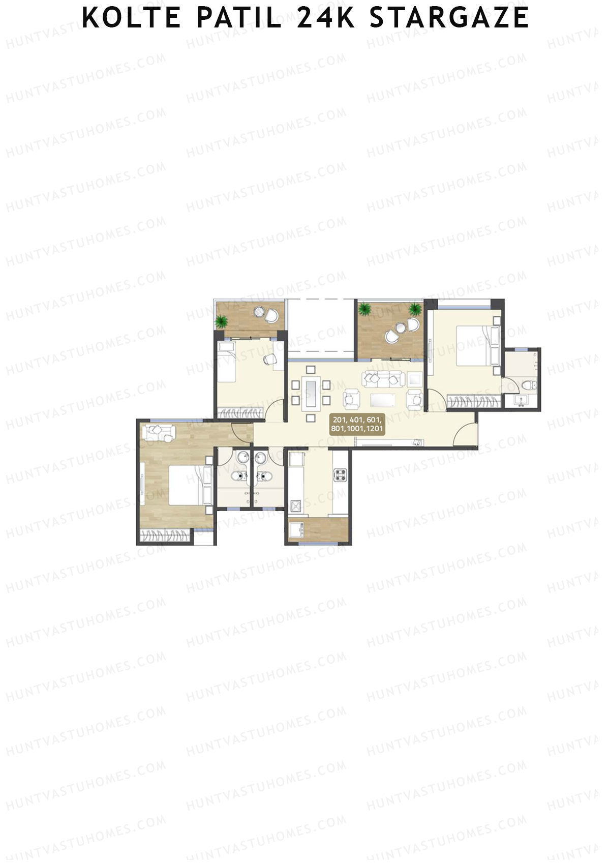Kolte Patil 24K Stargaze Tower C Unit 1 Floor Plan