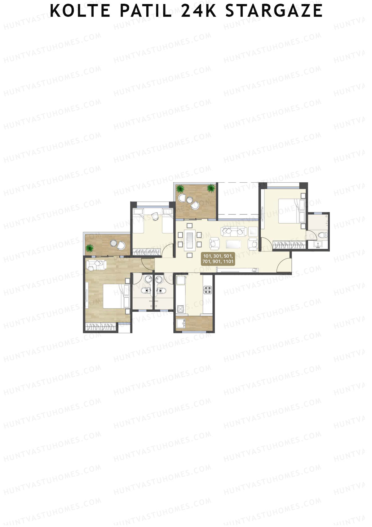 Kolte Patil 24K Stargaze Tower C Unit 1 Floor Plan