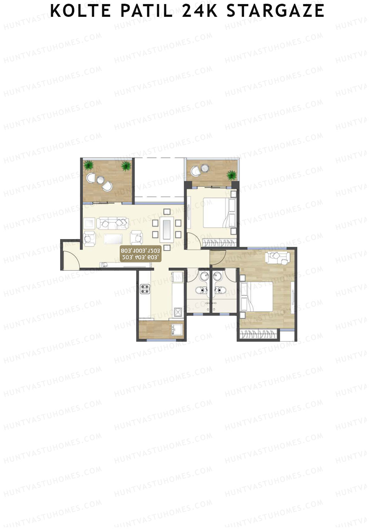 Kolte Patil 24K Stargaze Tower C Unit 2 Floor Plan