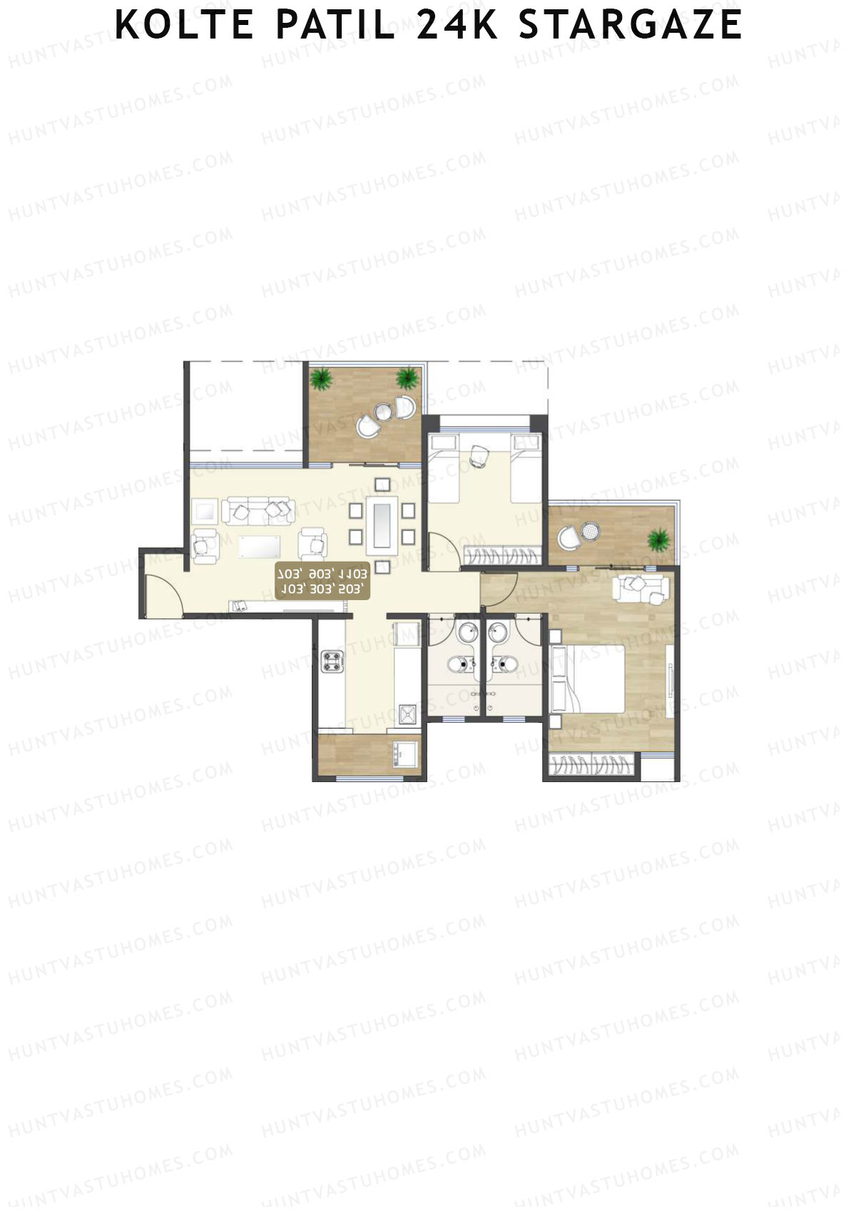 Kolte Patil 24K Stargaze Tower C Unit 2 Floor Plan