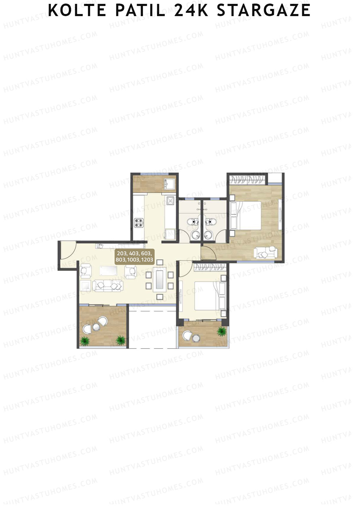 Kolte Patil 24K Stargaze Tower C Unit 3 Floor Plan