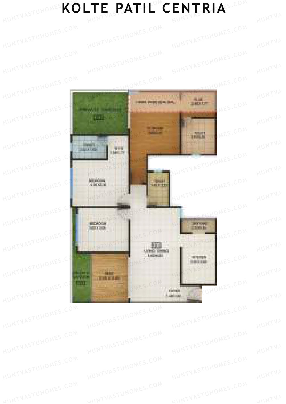 Kolte Patil Centria Wing P Unit 1 Floor Plan