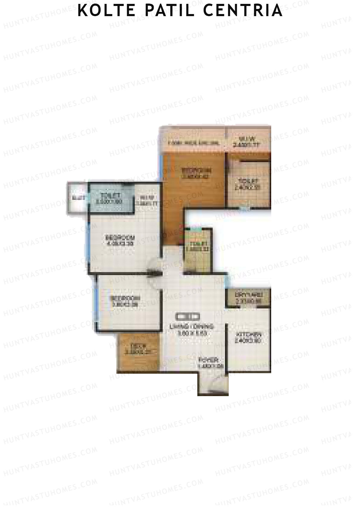Kolte Patil Centria Wing P Unit 1 Floor Plan