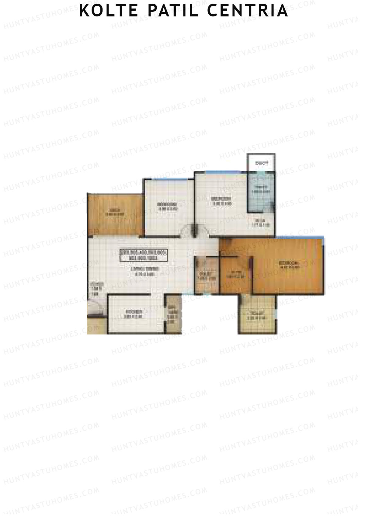 Kolte Patil Centria Wing P Unit 3 Floor Plan
