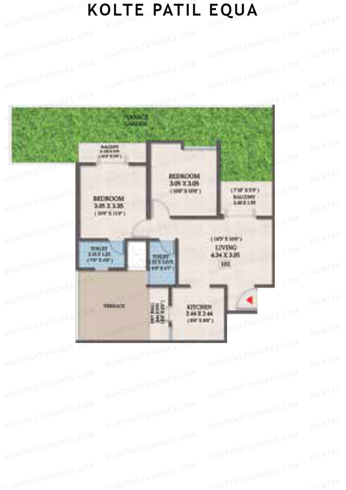Kolte Patil Equa Wing F Unit 1 Floor Plan