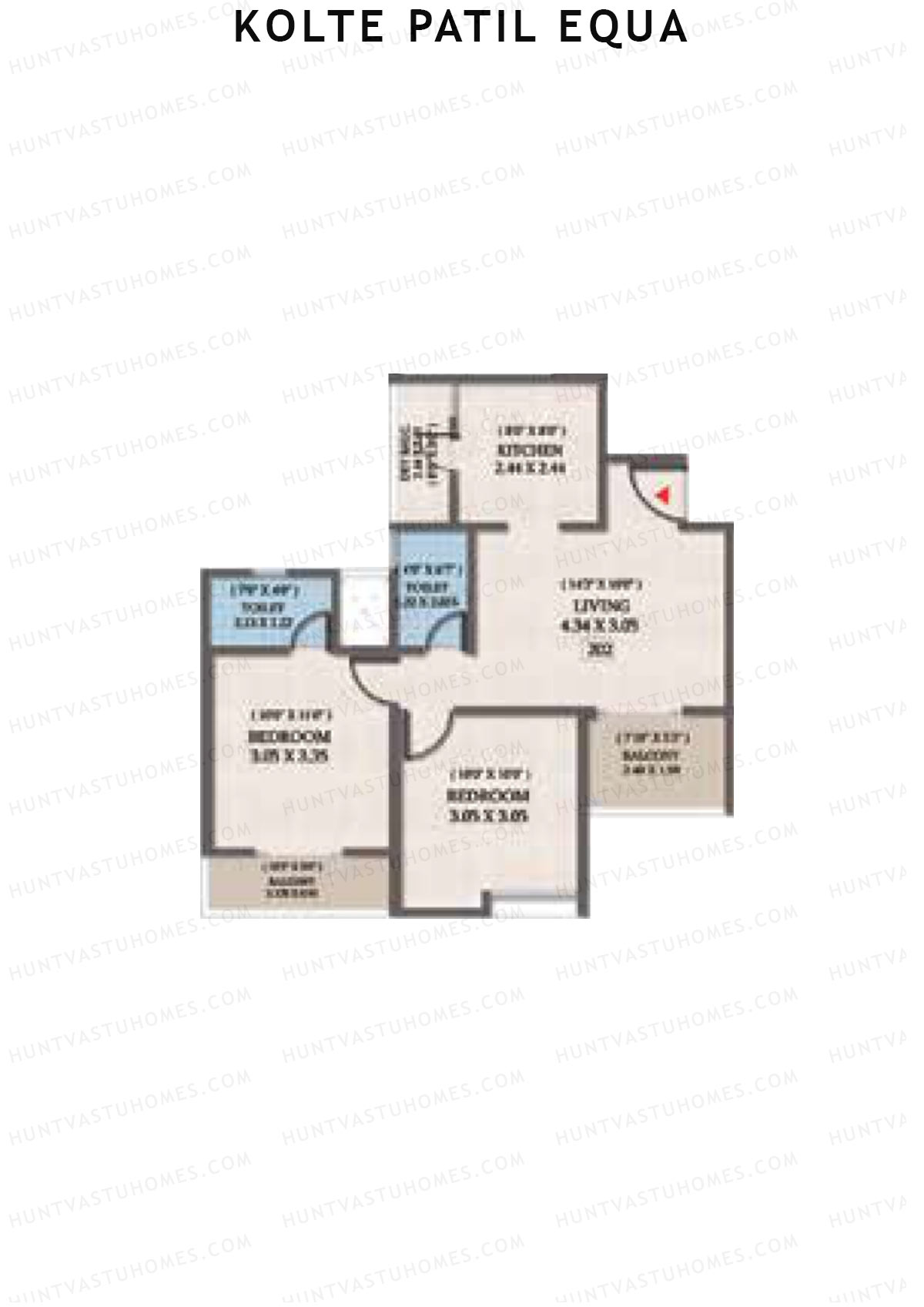 Kolte Patil Equa Wing F Unit 2 Floor Plan