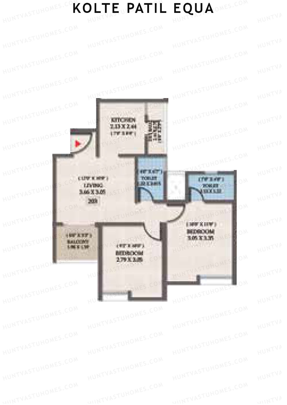 Kolte Patil Equa Wing F Unit 3 Floor Plan