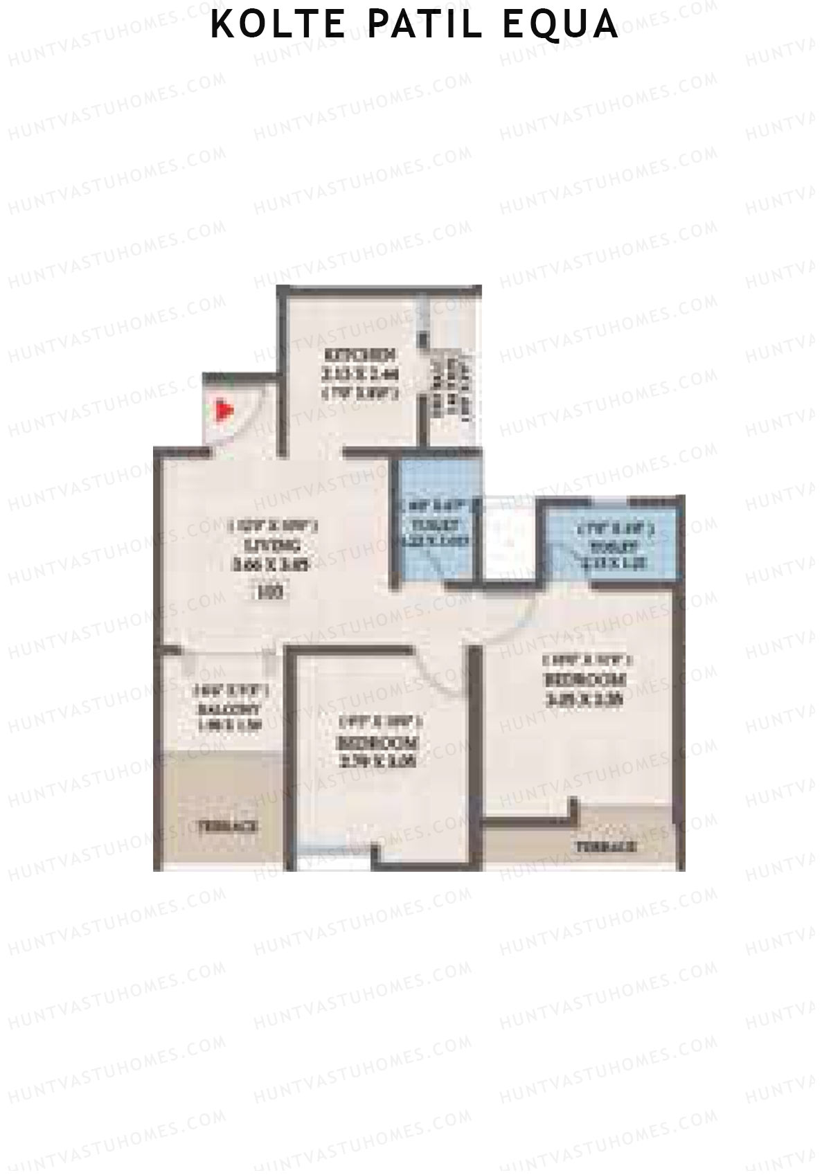 Kolte Patil Equa Wing F Unit 3 Floor Plan