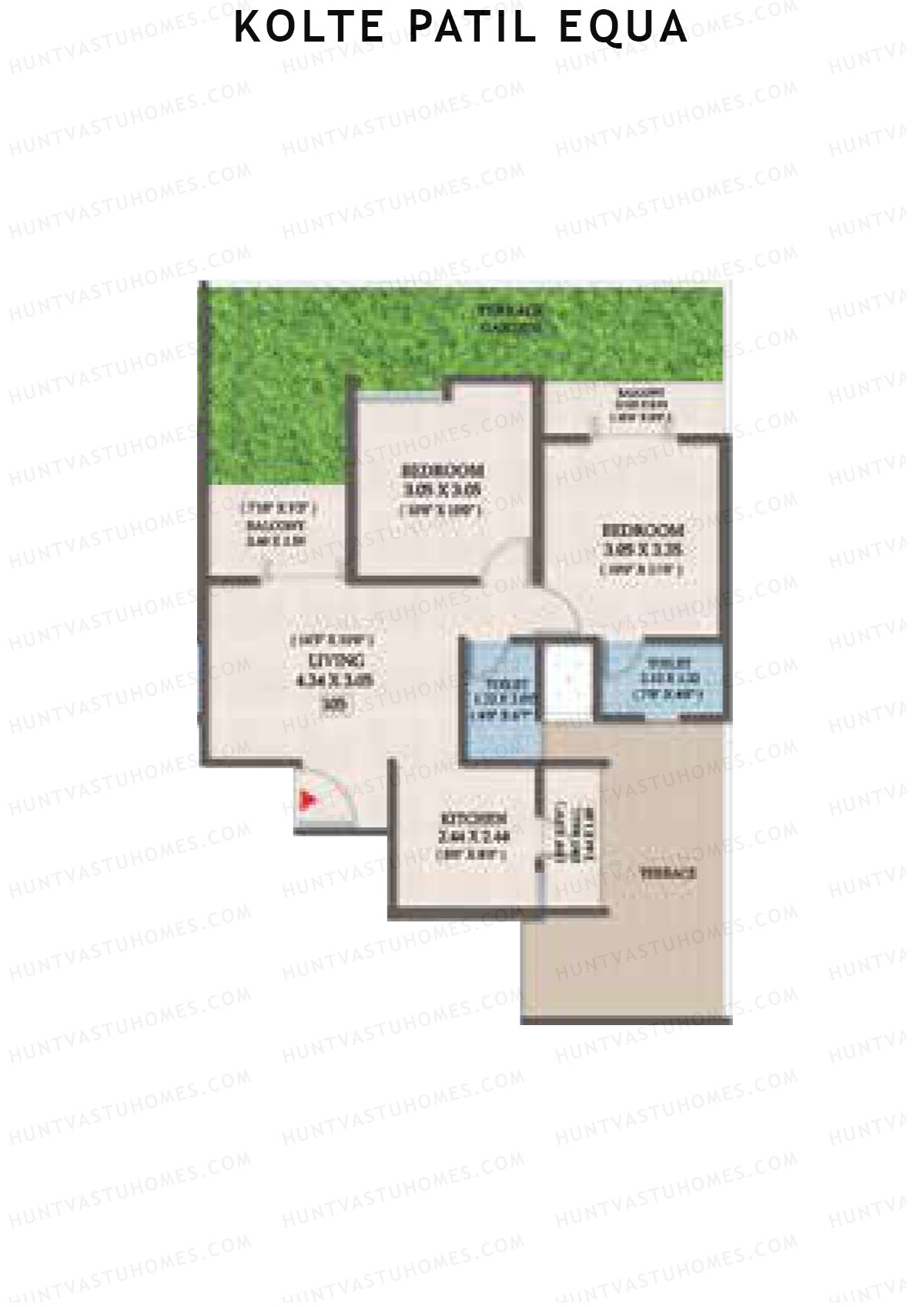 Kolte Patil Equa Wing F Unit 5 Floor Plan