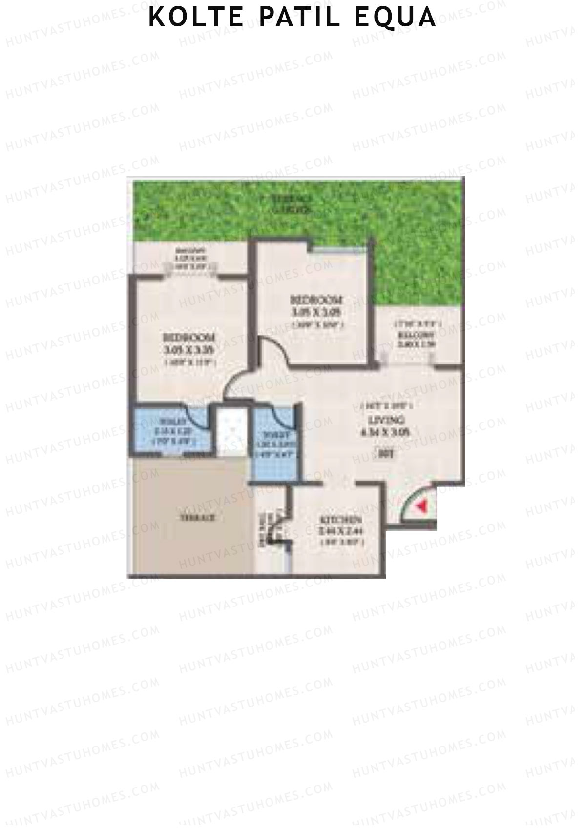 Kolte Patil Equa Wing G Unit 1 Floor Plan