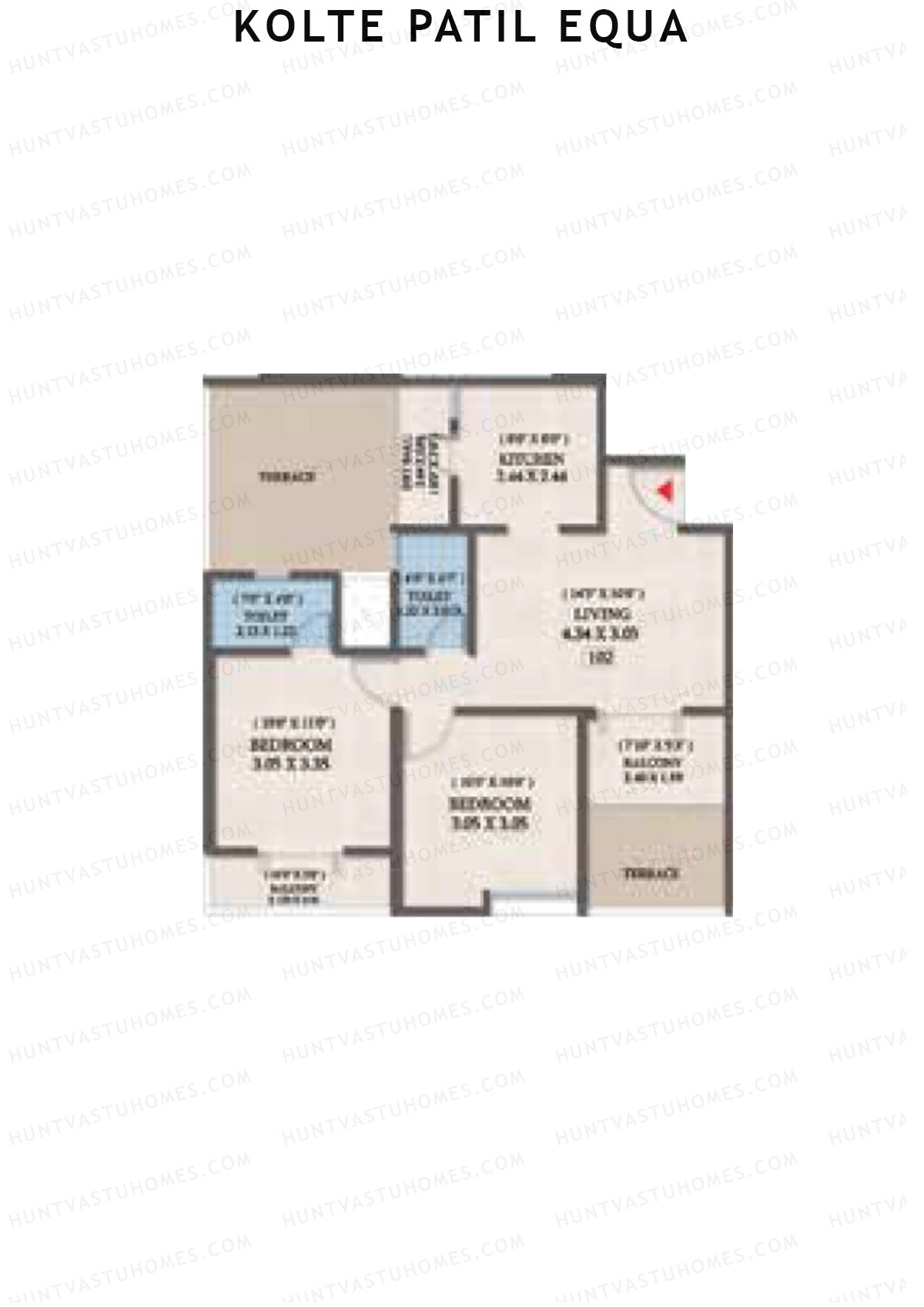 Kolte Patil Equa Wing G Unit 2 Floor Plan