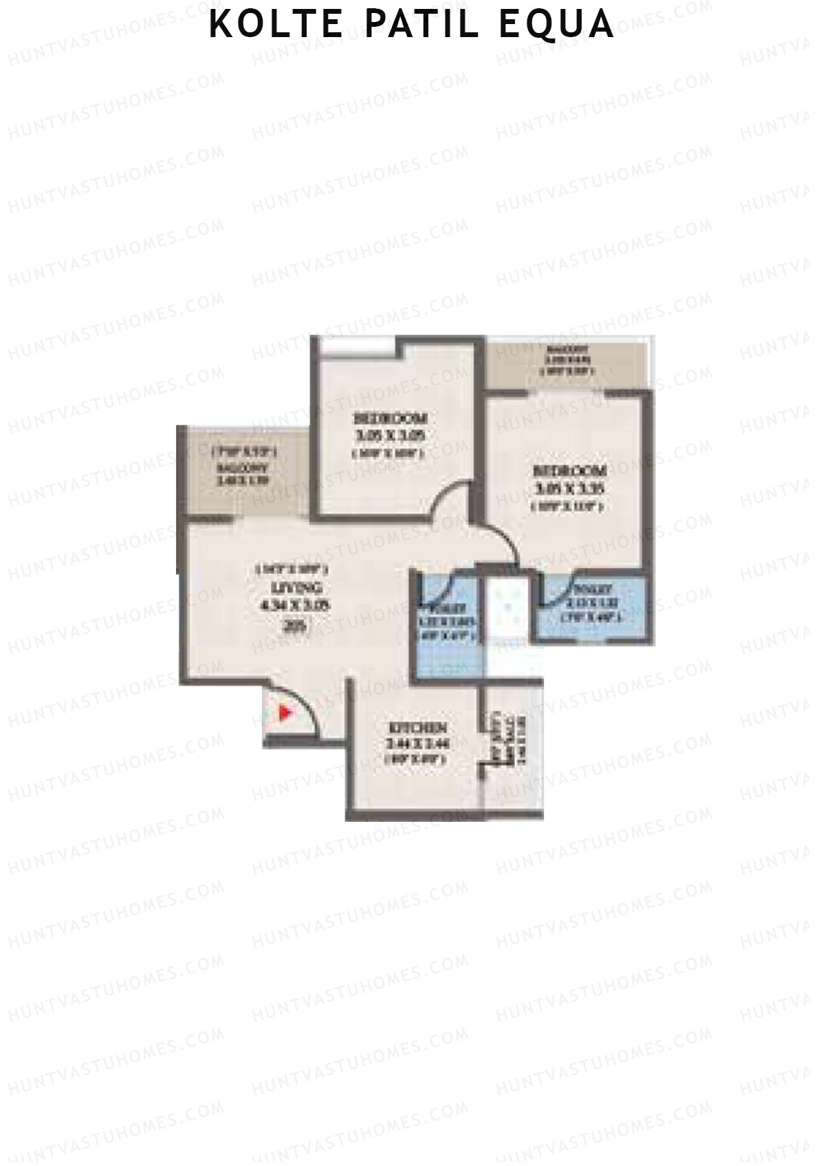 Kolte Patil Equa Wing G Unit 5 Floor Plan