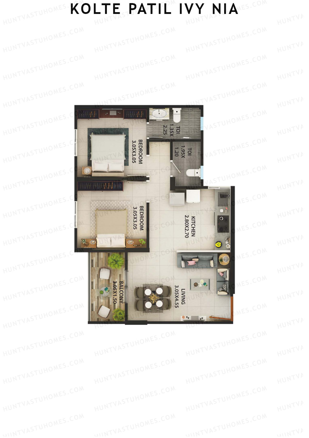 Kolte Patil Ivy Nia Tower G2 Unit 8 Floor Plan