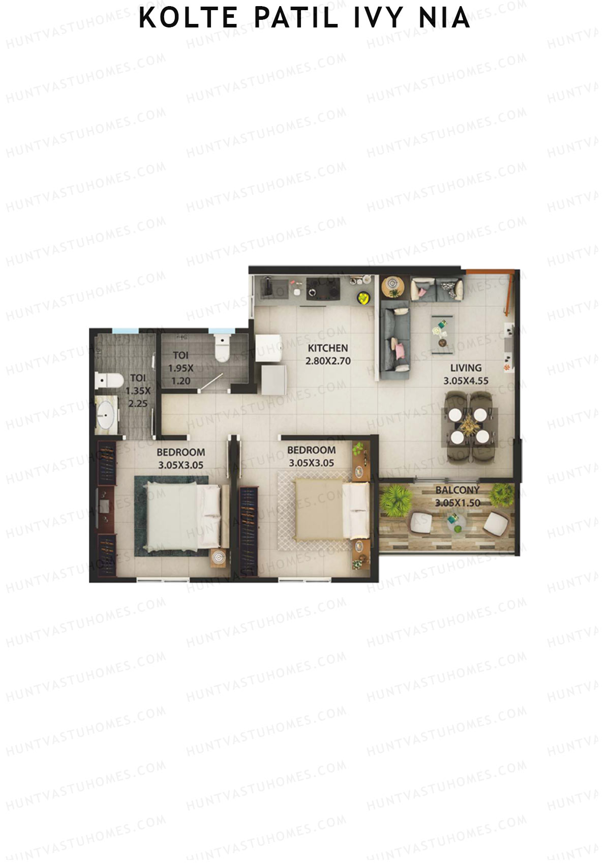 Kolte Patil Ivy Nia Tower G6 Unit 2 Floor Plan