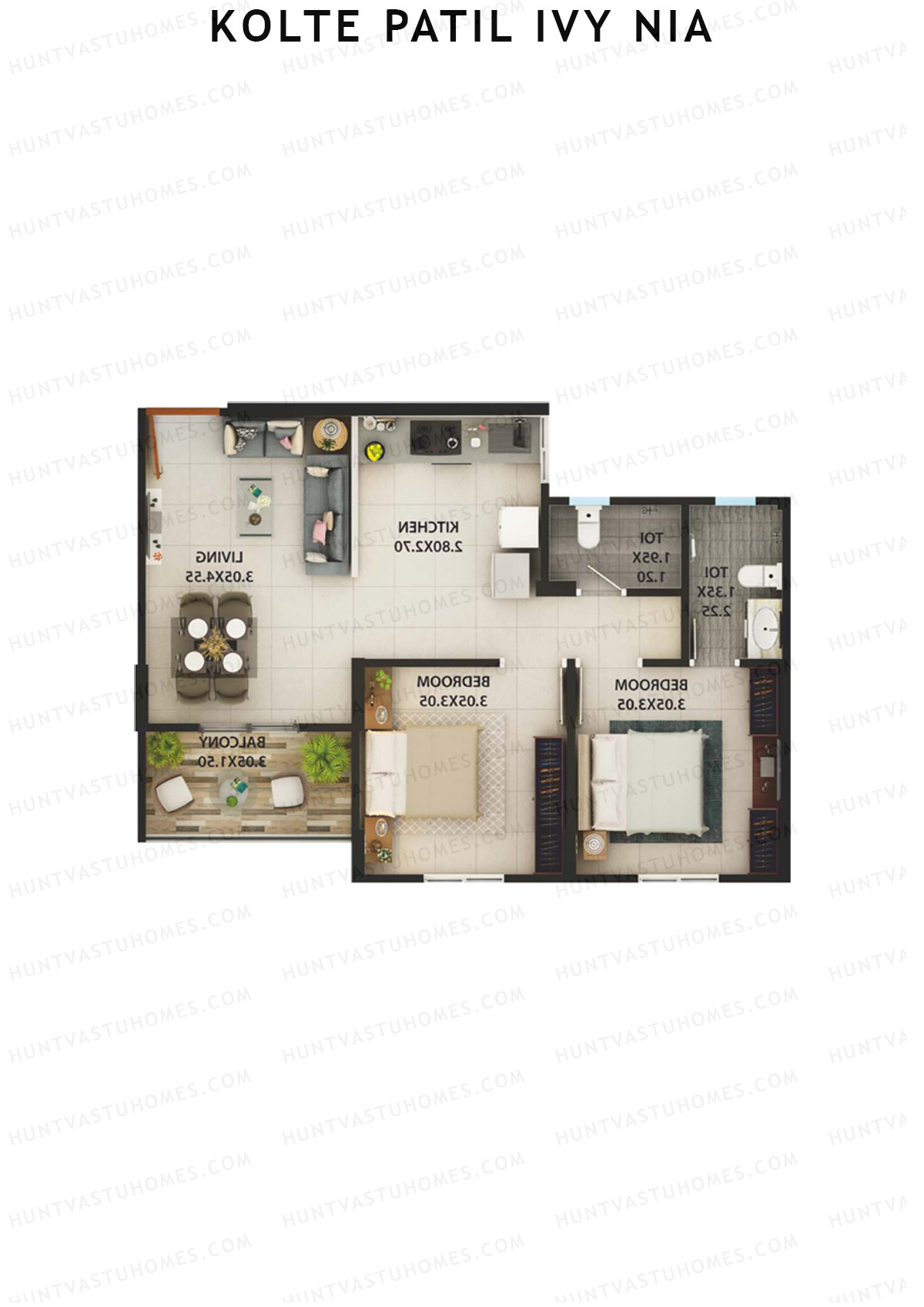 Kolte Patil Ivy Nia Tower G6 Unit 3 Floor Plan