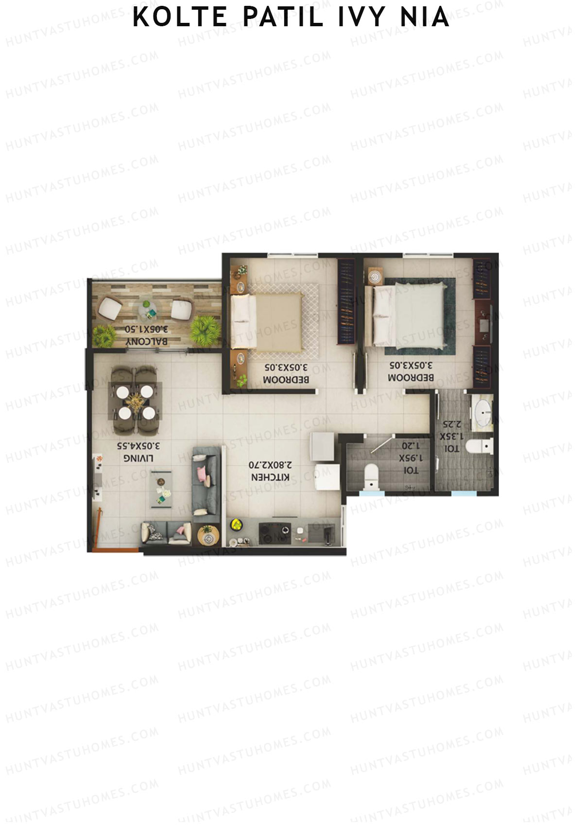 Kolte Patil Ivy Nia Tower G6 Unit 8 Floor Plan