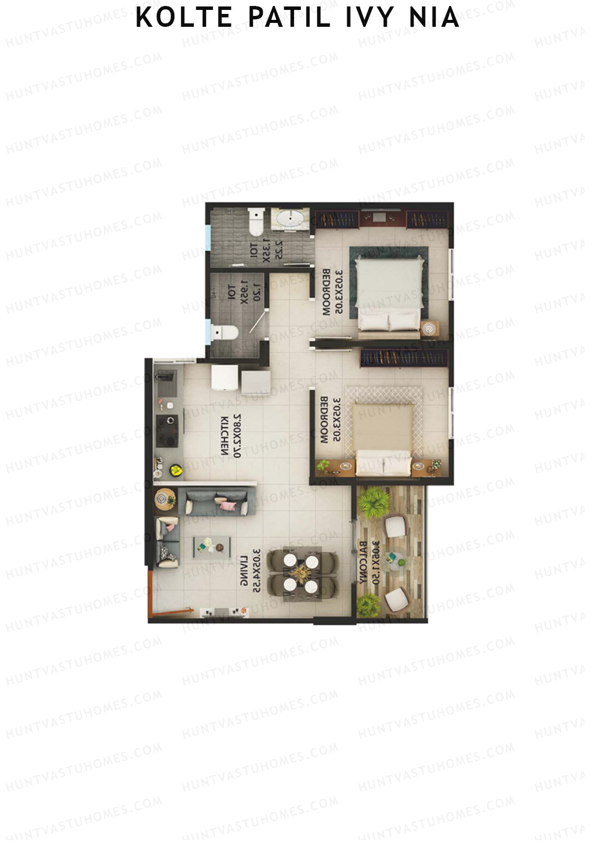 Kolte Patil Ivy Nia Tower G7 Unit 1 Floor Plan