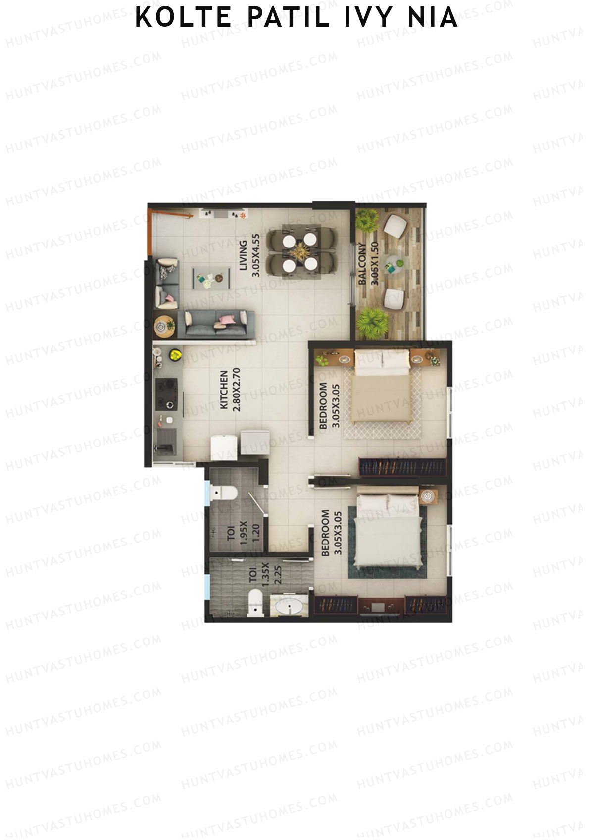 Kolte Patil Ivy Nia Tower G7 Unit 2 Floor Plan