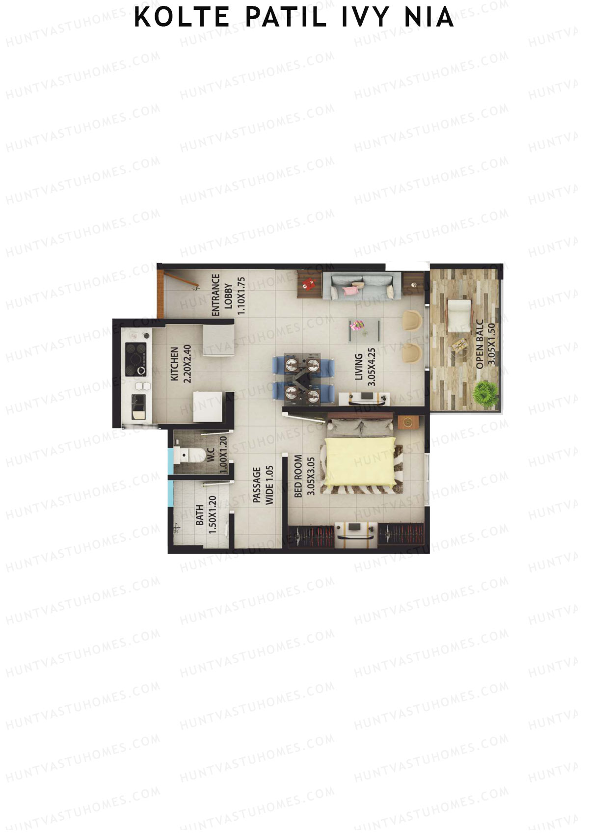 Kolte Patil Ivy Nia Tower H2 Unit 6 Floor Plan