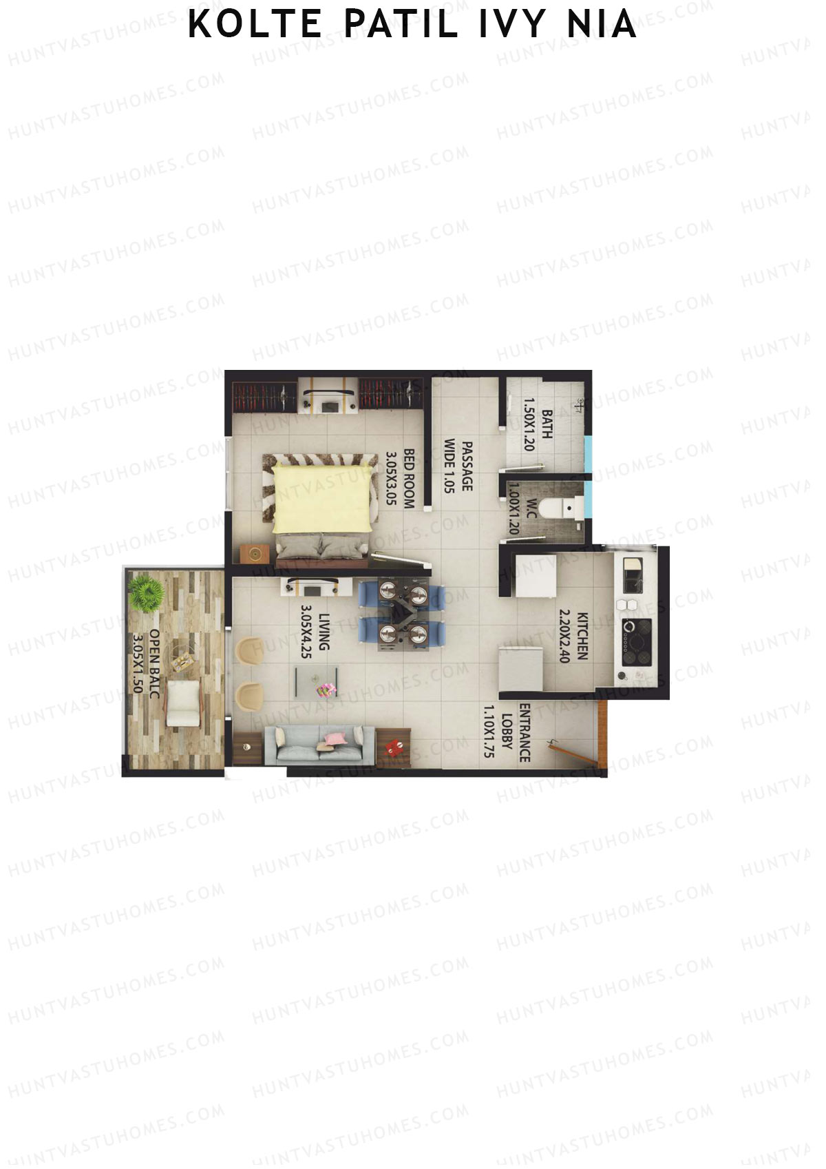 Kolte Patil Ivy Nia Tower H2 Unit 8 Floor Plan