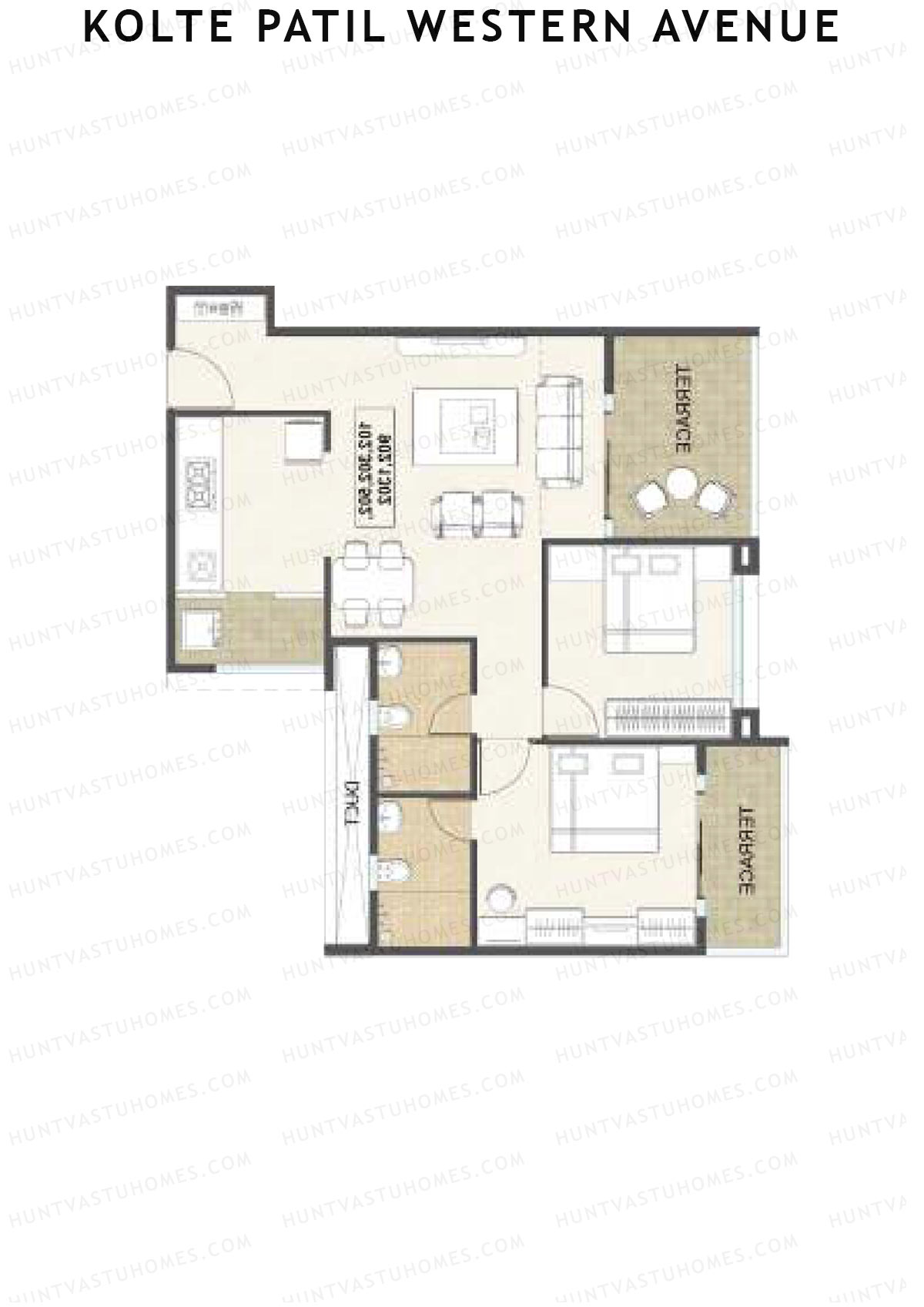 Kolte Patil Western Avenue Tower C Unit 3 Floor Plan