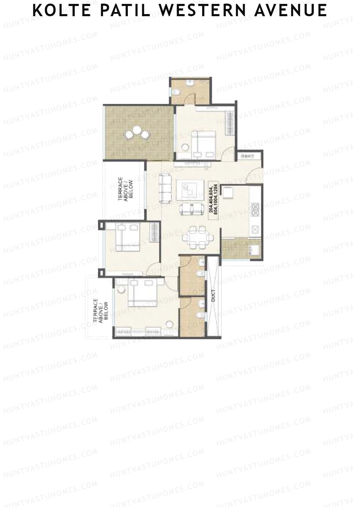 Kolte Patil Western Avenue Tower C Unit 4 Floor Plan