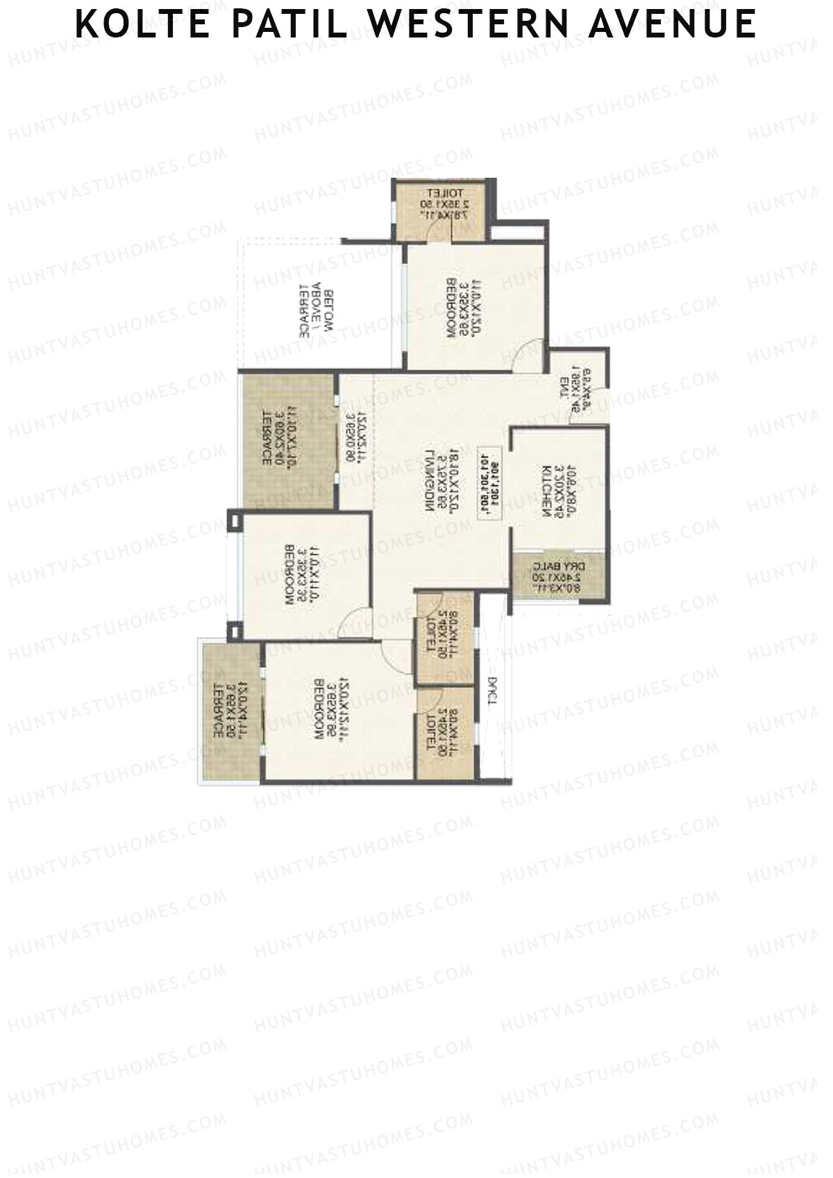 Kolte Patil Western Avenue Tower C Unit 4 Floor Plan
