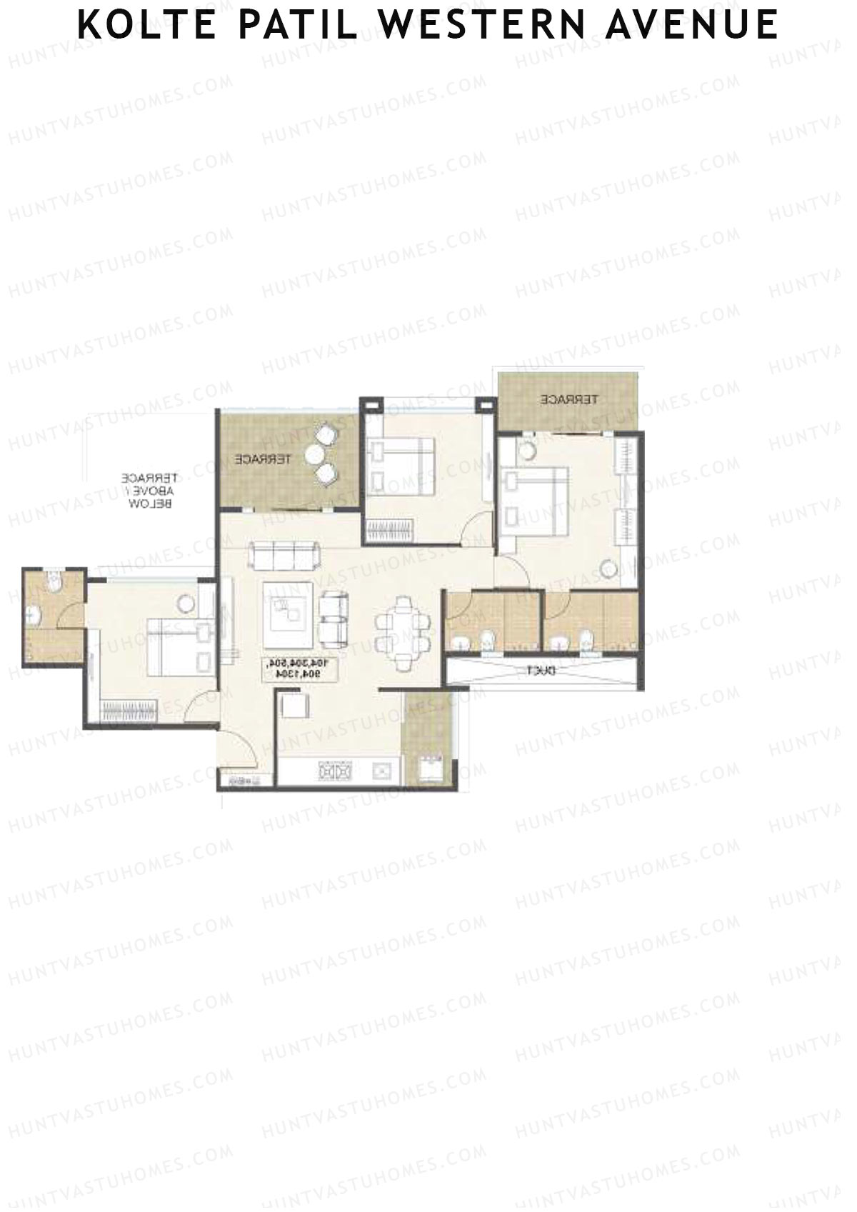 Kolte Patil Western Avenue Tower I Unit 1 Floor Plan