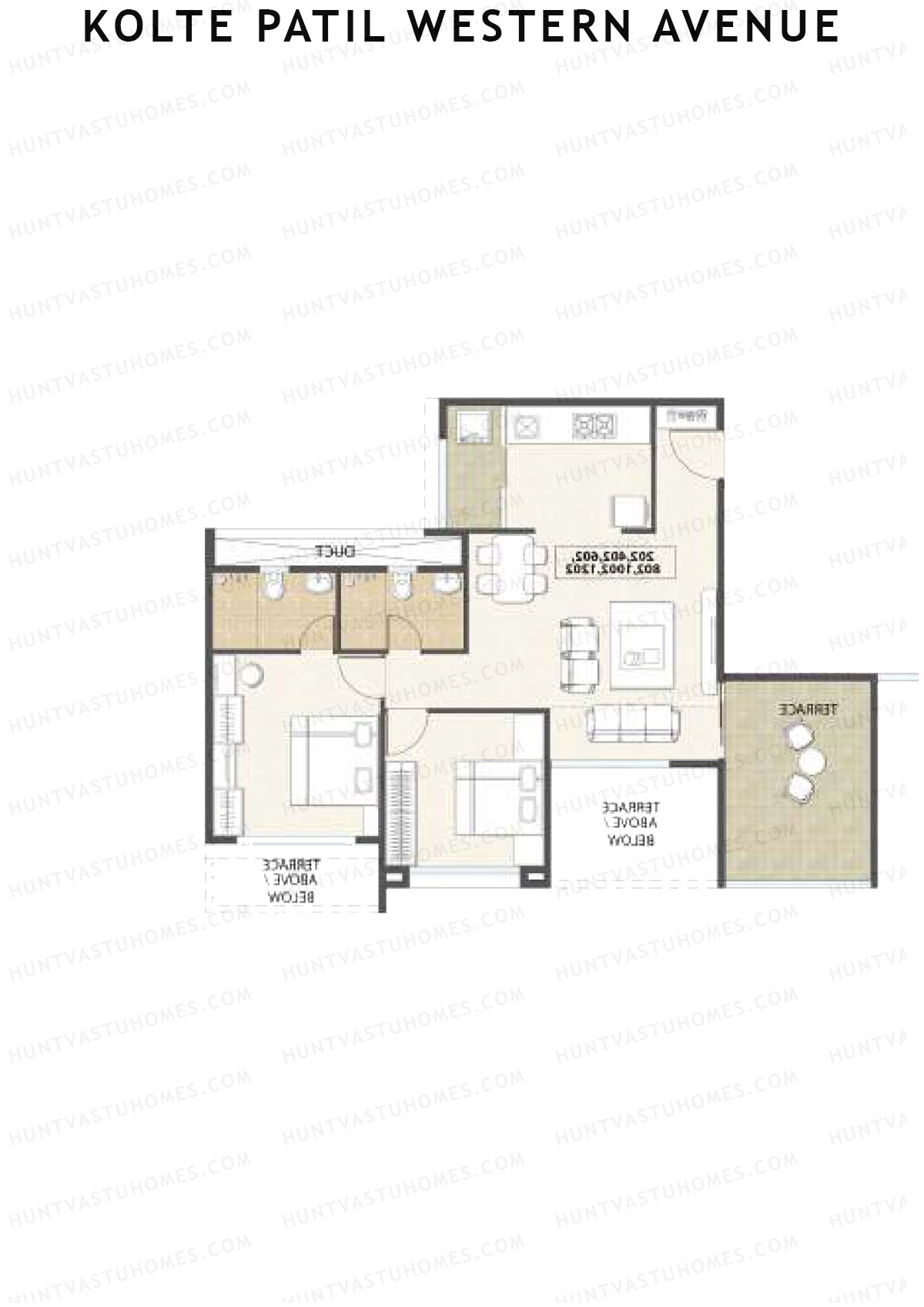 Kolte Patil Western Avenue Tower I Unit 3 Floor Plan