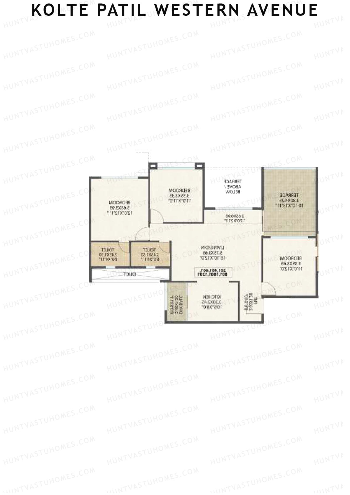 Kolte Patil Western Avenue Tower I Unit 4 Floor Plan