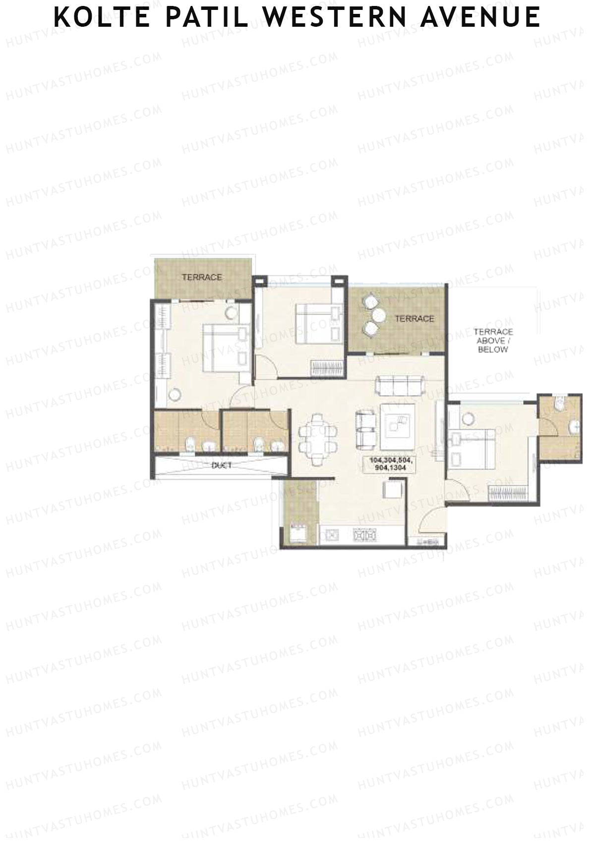 Kolte Patil Western Avenue Tower I Unit 4 Floor Plan