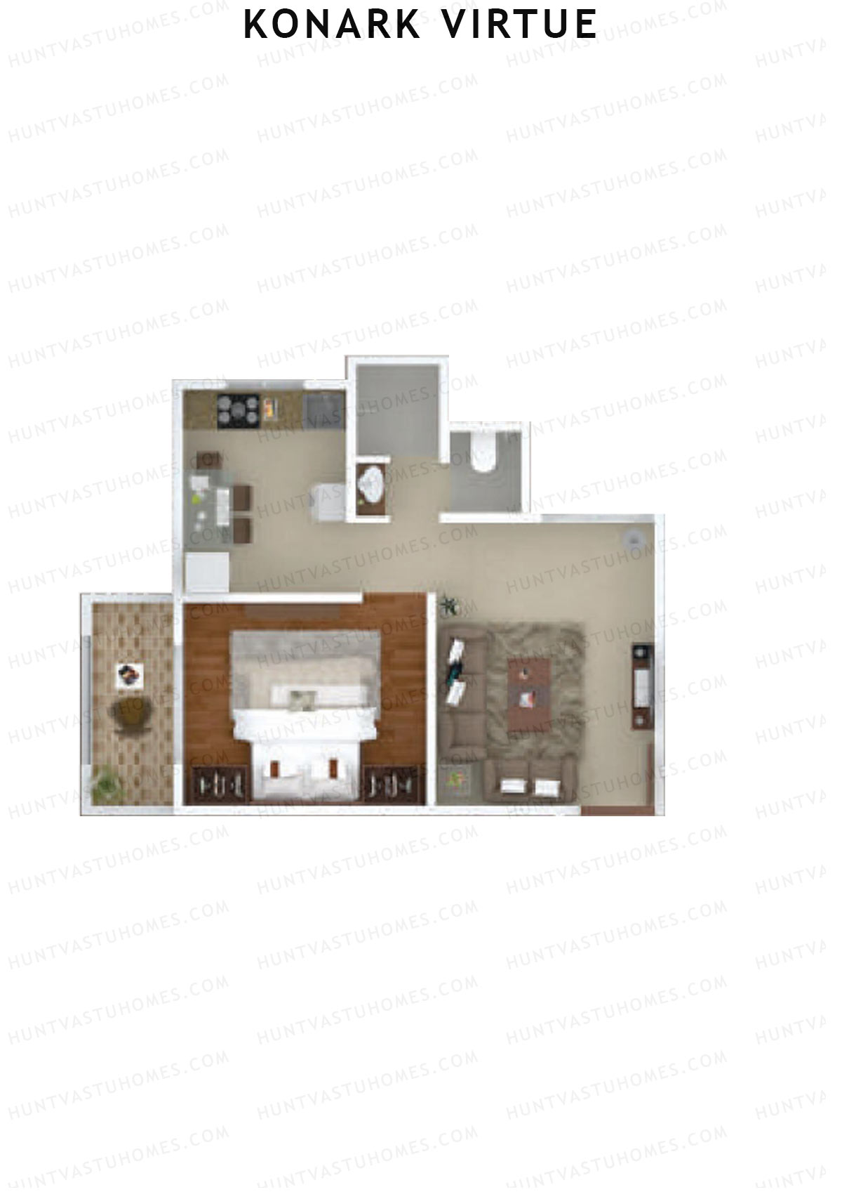 Konark Virtue Tower 1 Unit 1 Floor Plan