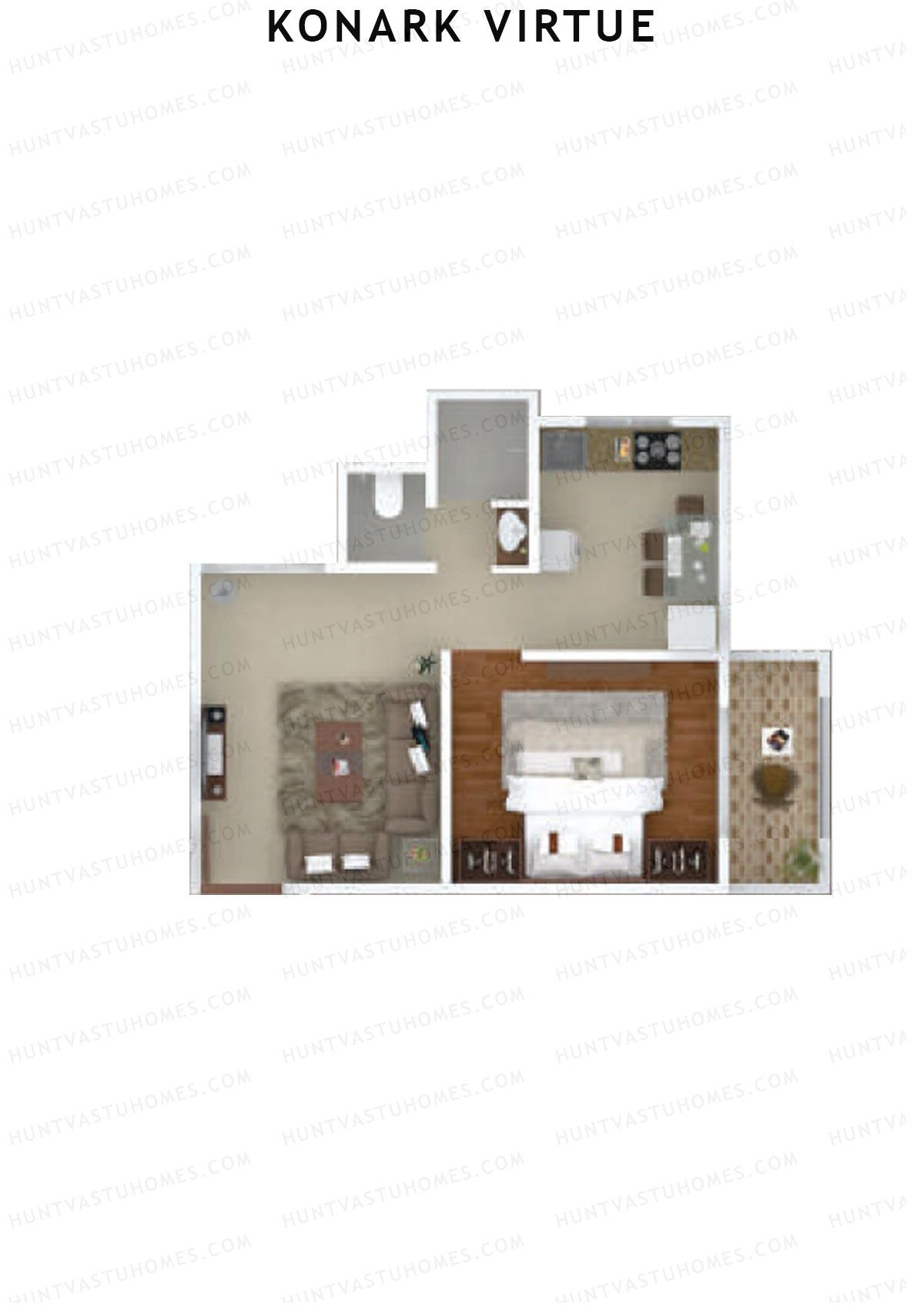 Konark Virtue Tower 1 Unit 4 Floor Plan