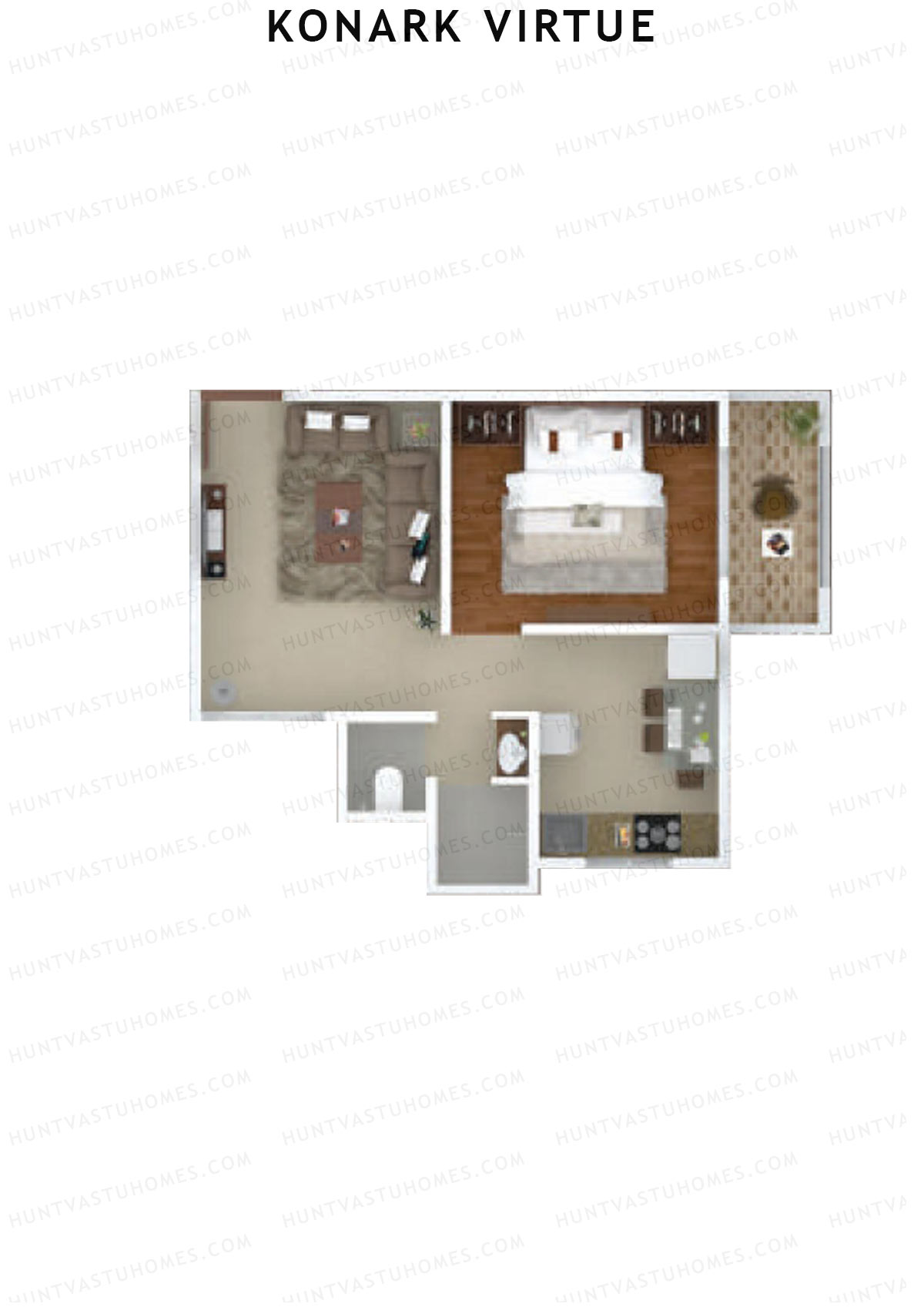 Konark Virtue Tower 1 Unit 5 Floor Plan