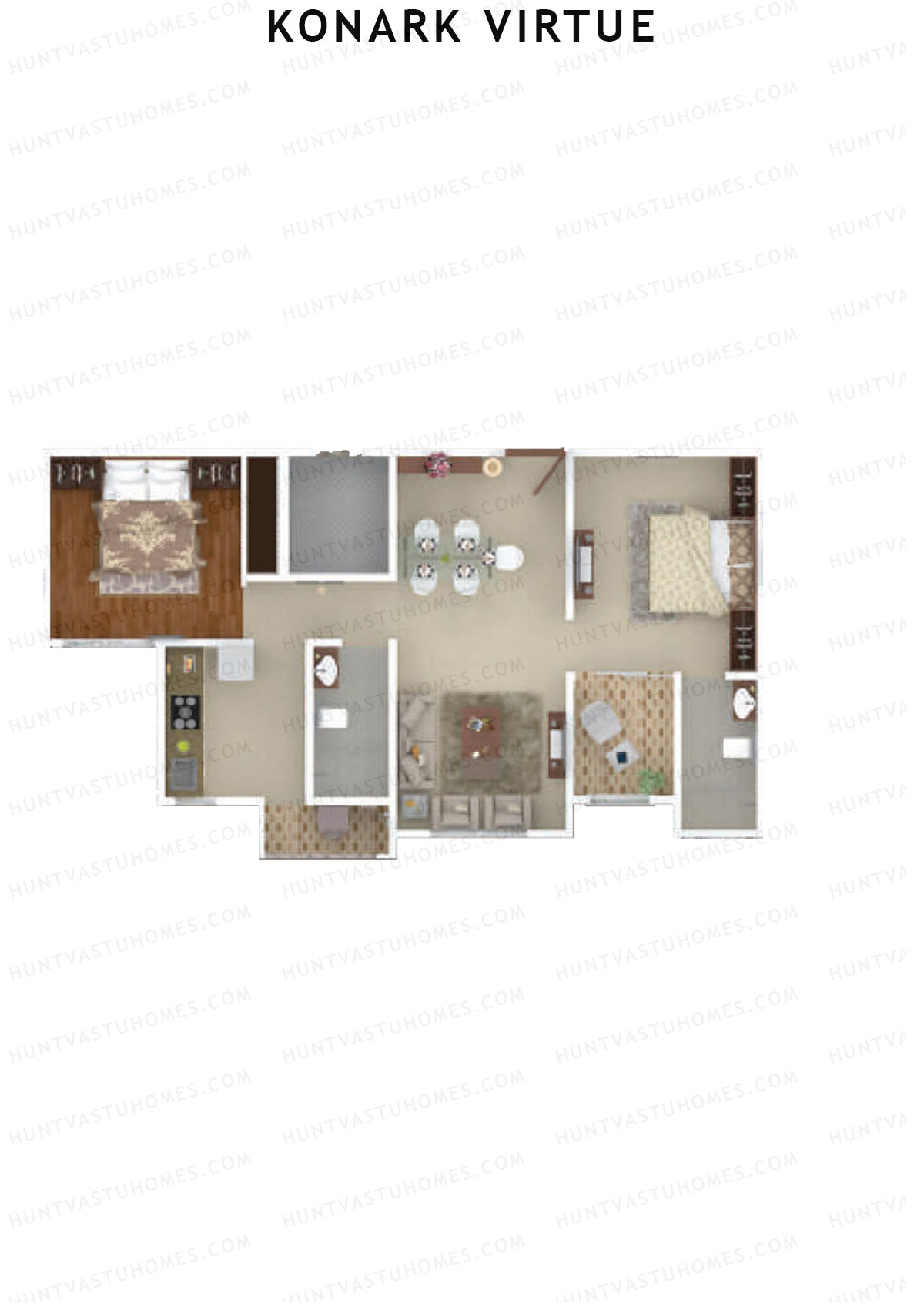 Konark Virtue Tower 1 Unit 7 Floor Plan