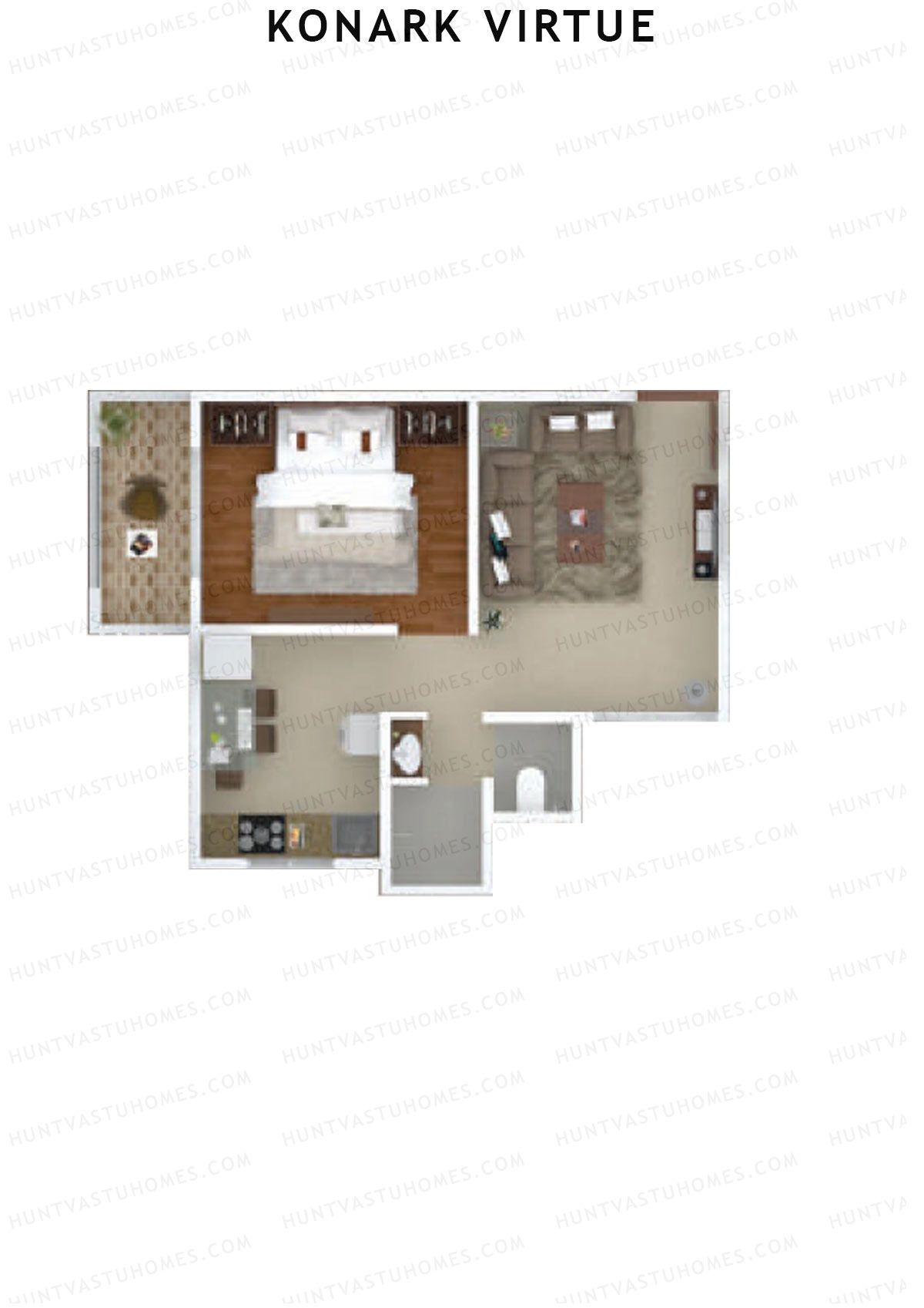 Konark Virtue Tower 1 Unit 8 Floor Plan