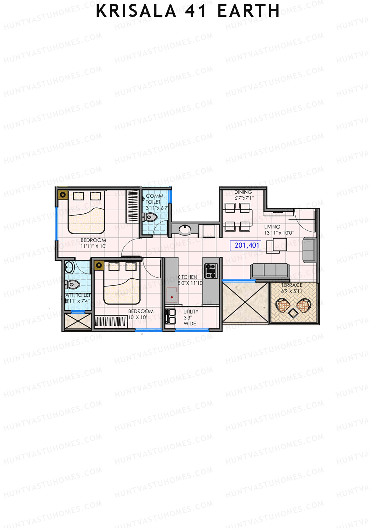 Krisala 41 Earth Wing A Unit 1 Floor Plan