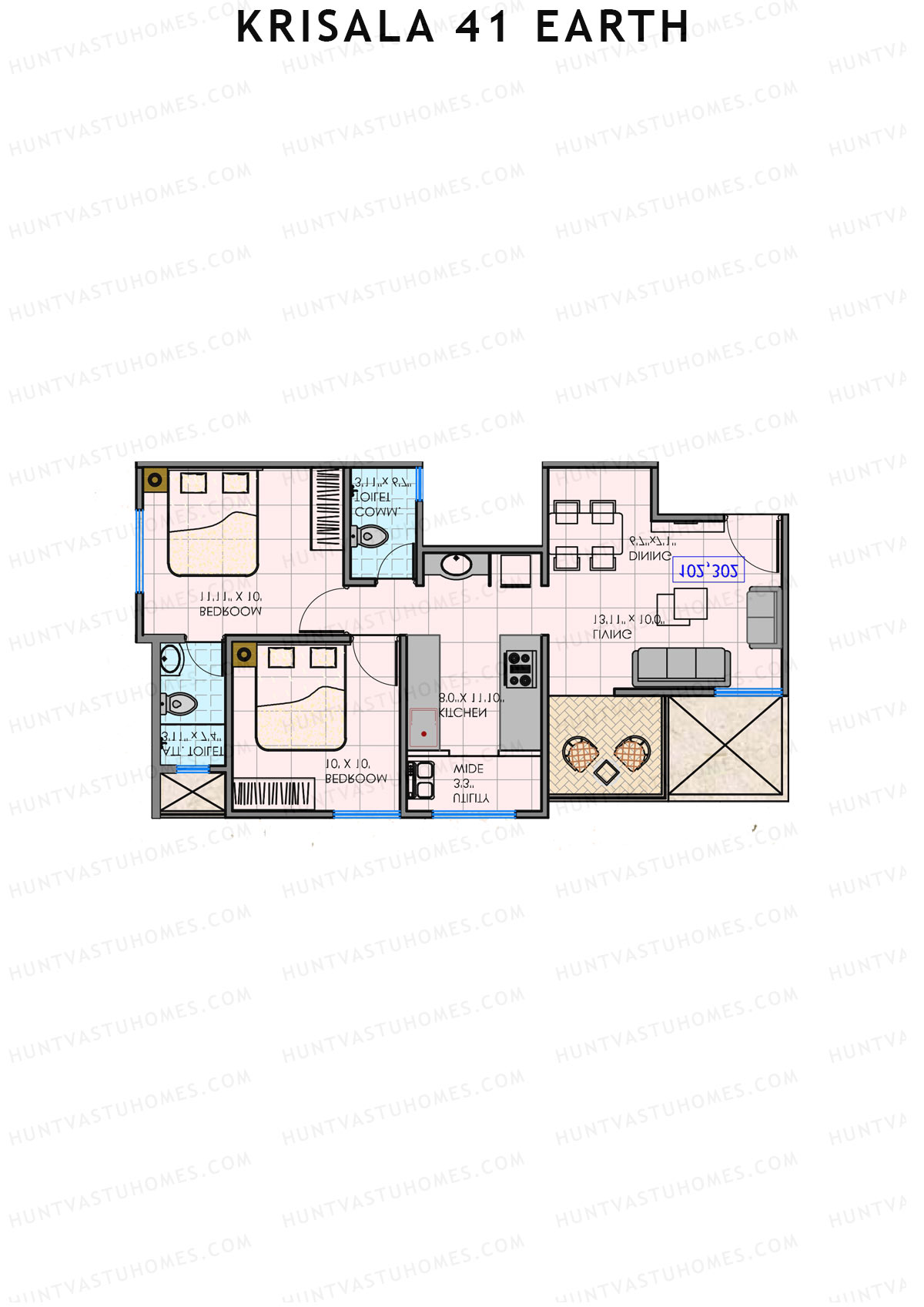Krisala 41 Earth Wing A Unit 1 Floor Plan