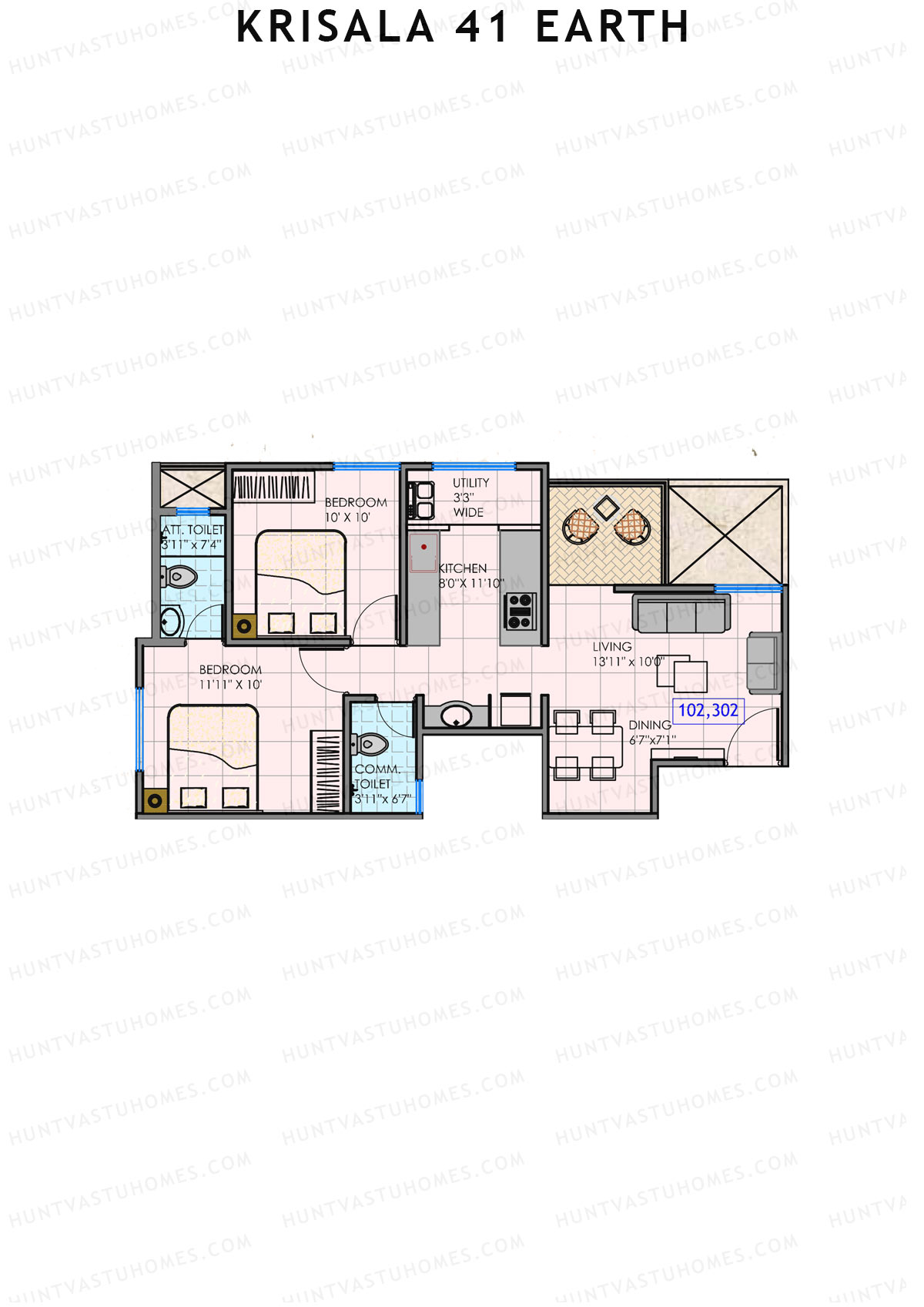 Krisala 41 Earth Wing A Unit 2 Floor Plan