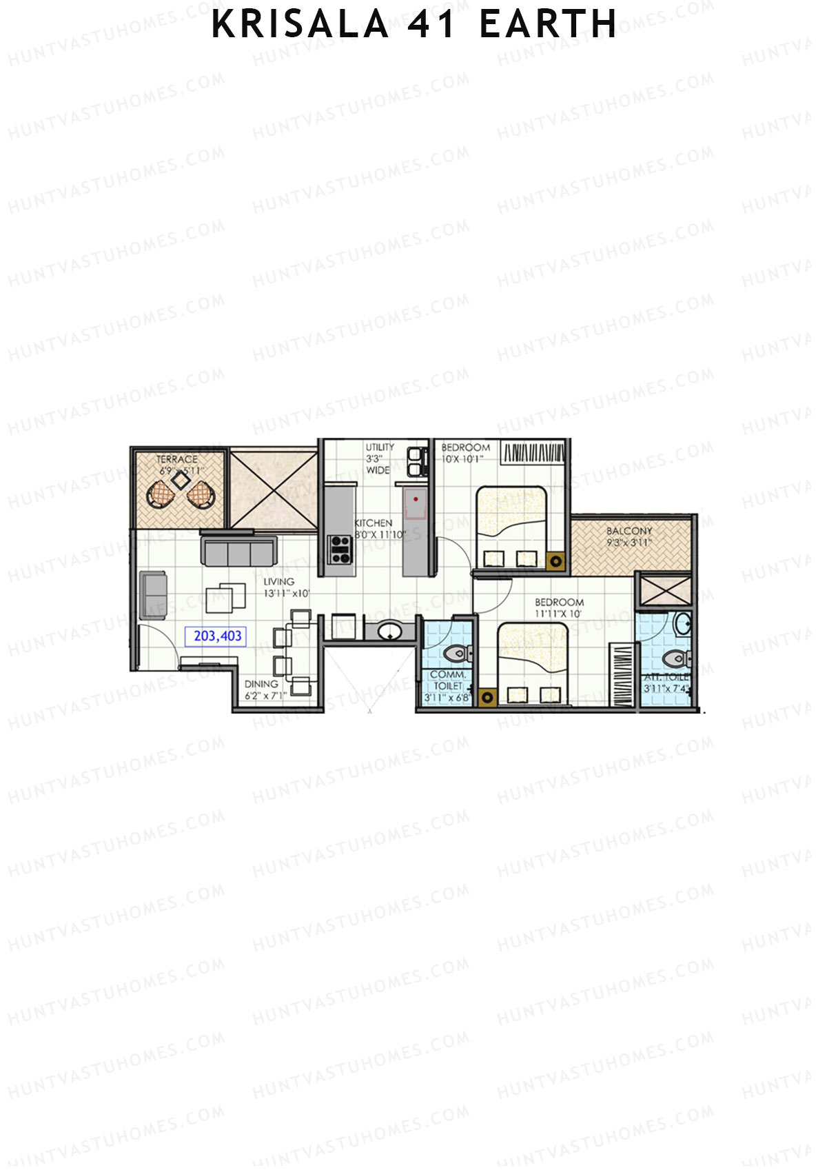 Krisala 41 Earth Wing A Unit 3 Floor Plan