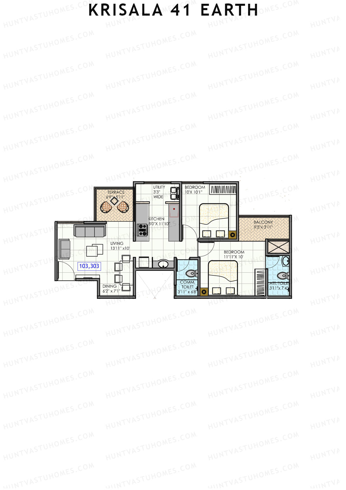 Krisala 41 Earth Wing A Unit 3 Floor Plan