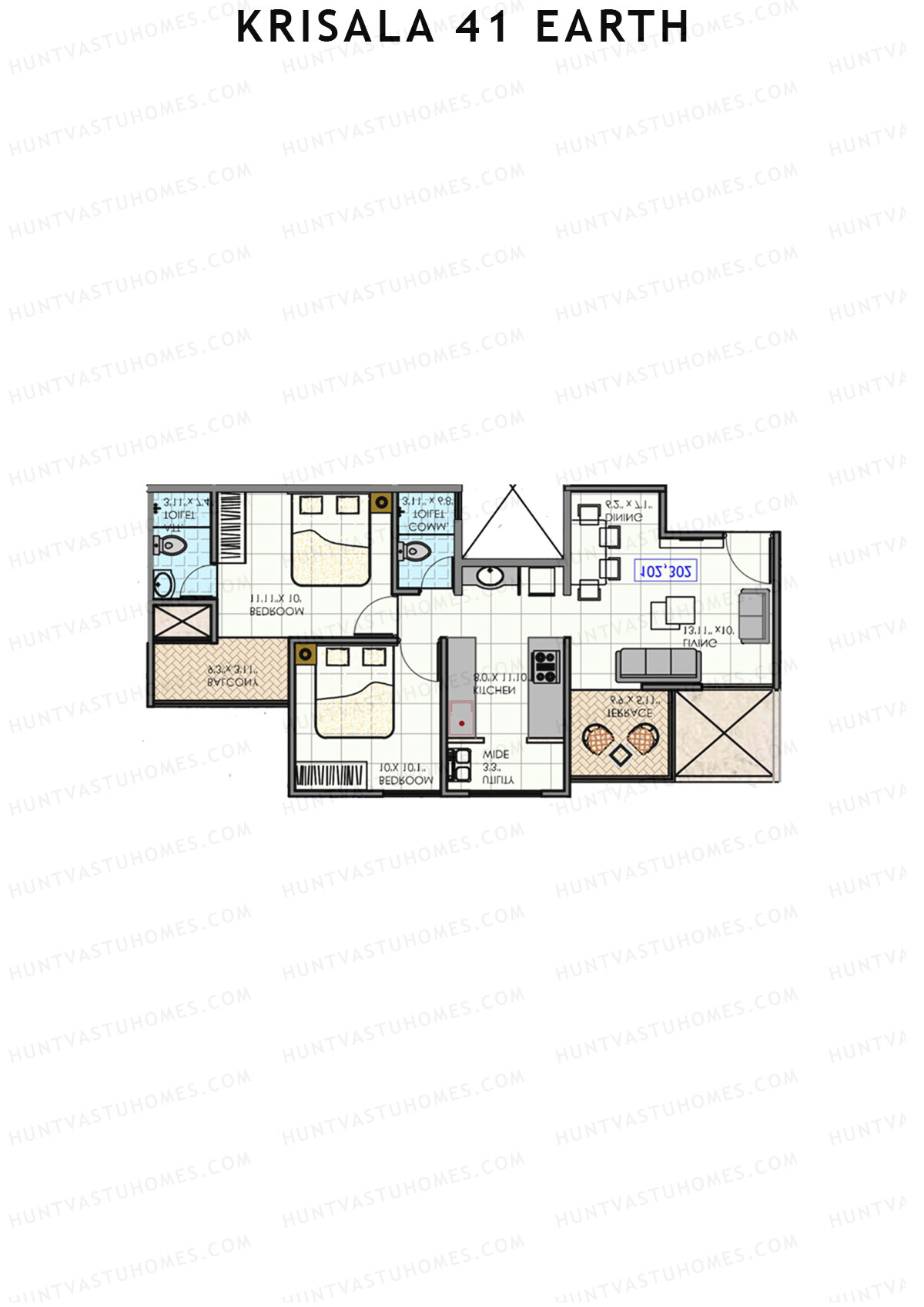 Krisala 41 Earth Wing B Unit 1 Floor Plan