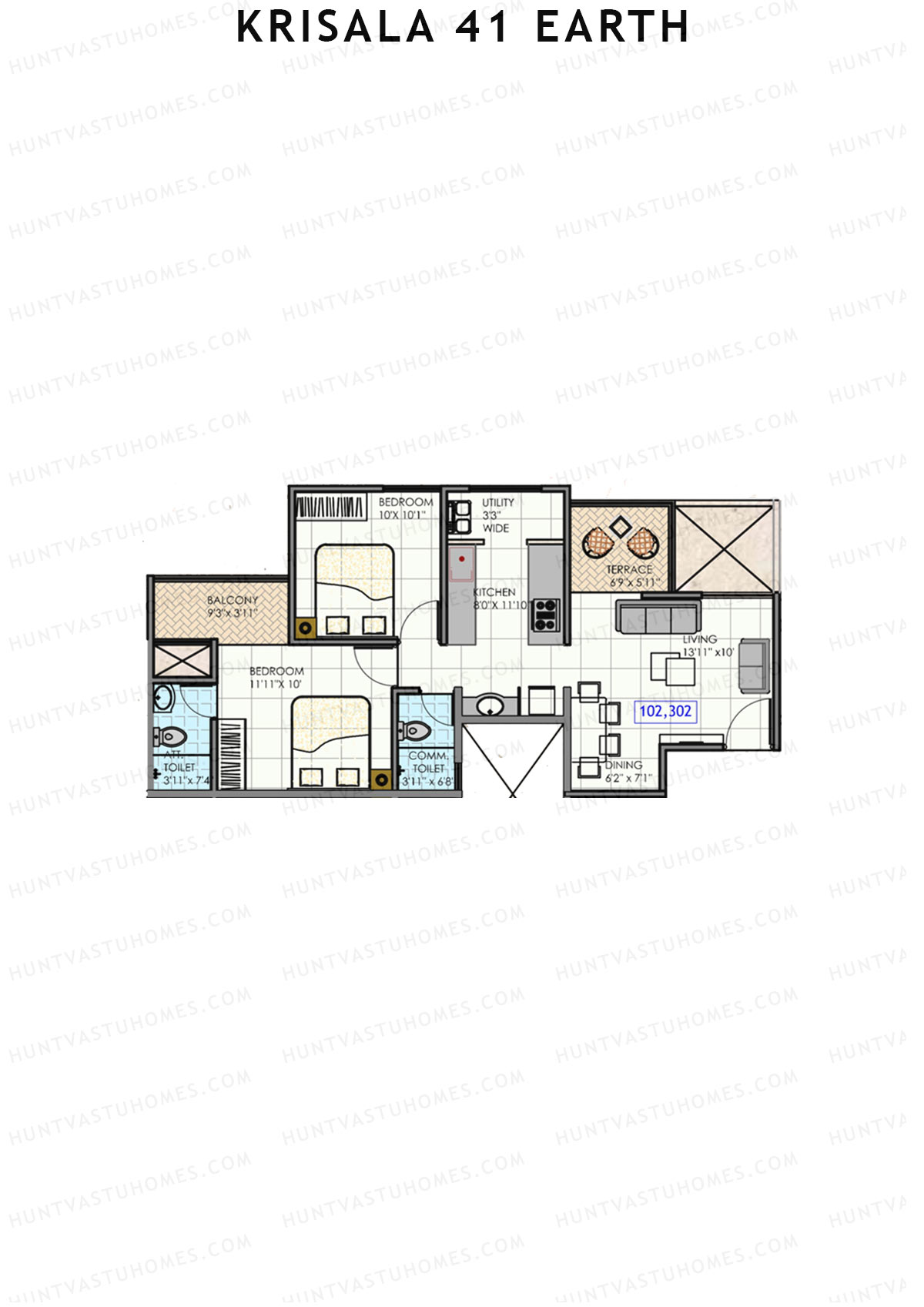 Krisala 41 Earth Wing B Unit 2 Floor Plan