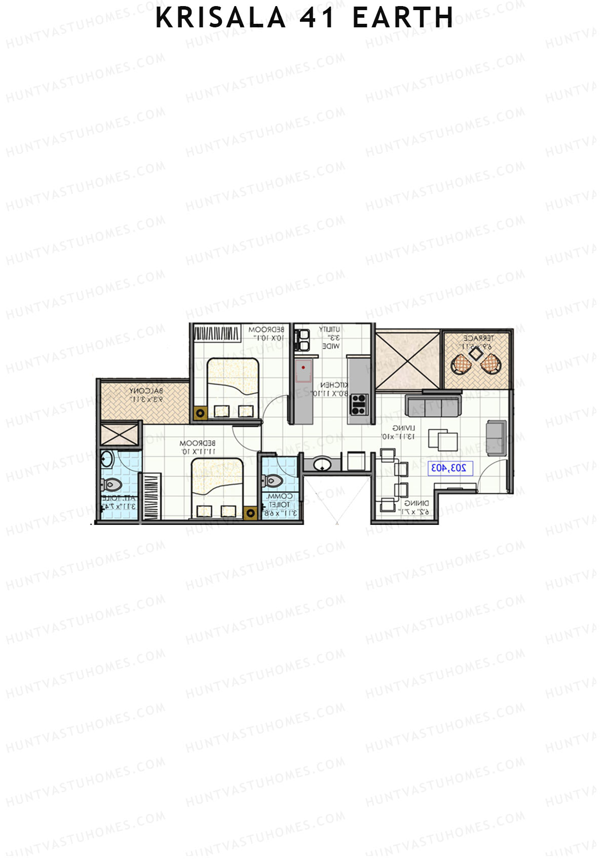 Krisala 41 Earth Wing B Unit 2 Floor Plan